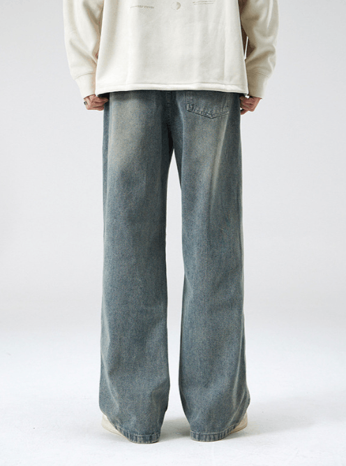 Japanese Brand × Jean Vintage washed tie-dyed loose versatile drawstring jeans Size US 32 / EU 48 - 4 Thumbnail