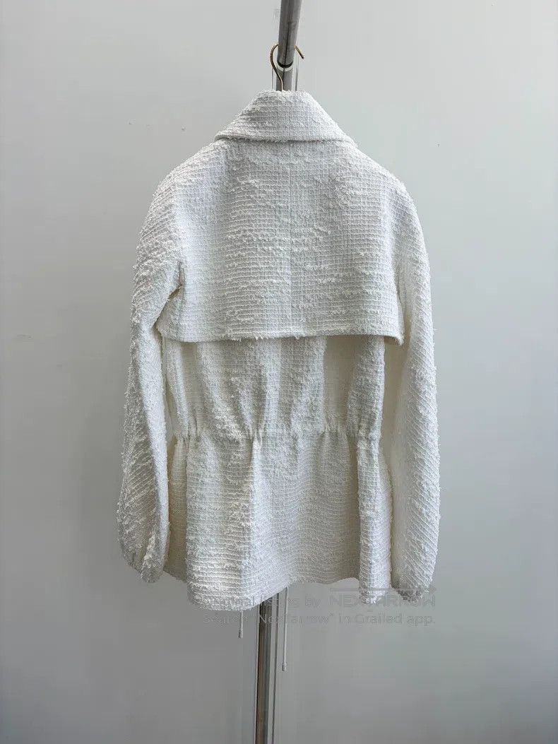 Chanel Chanel Slim waist white pearl twill tweed jacket Size XS / US 0-2 / IT 36-38 - 2 Thumbnail