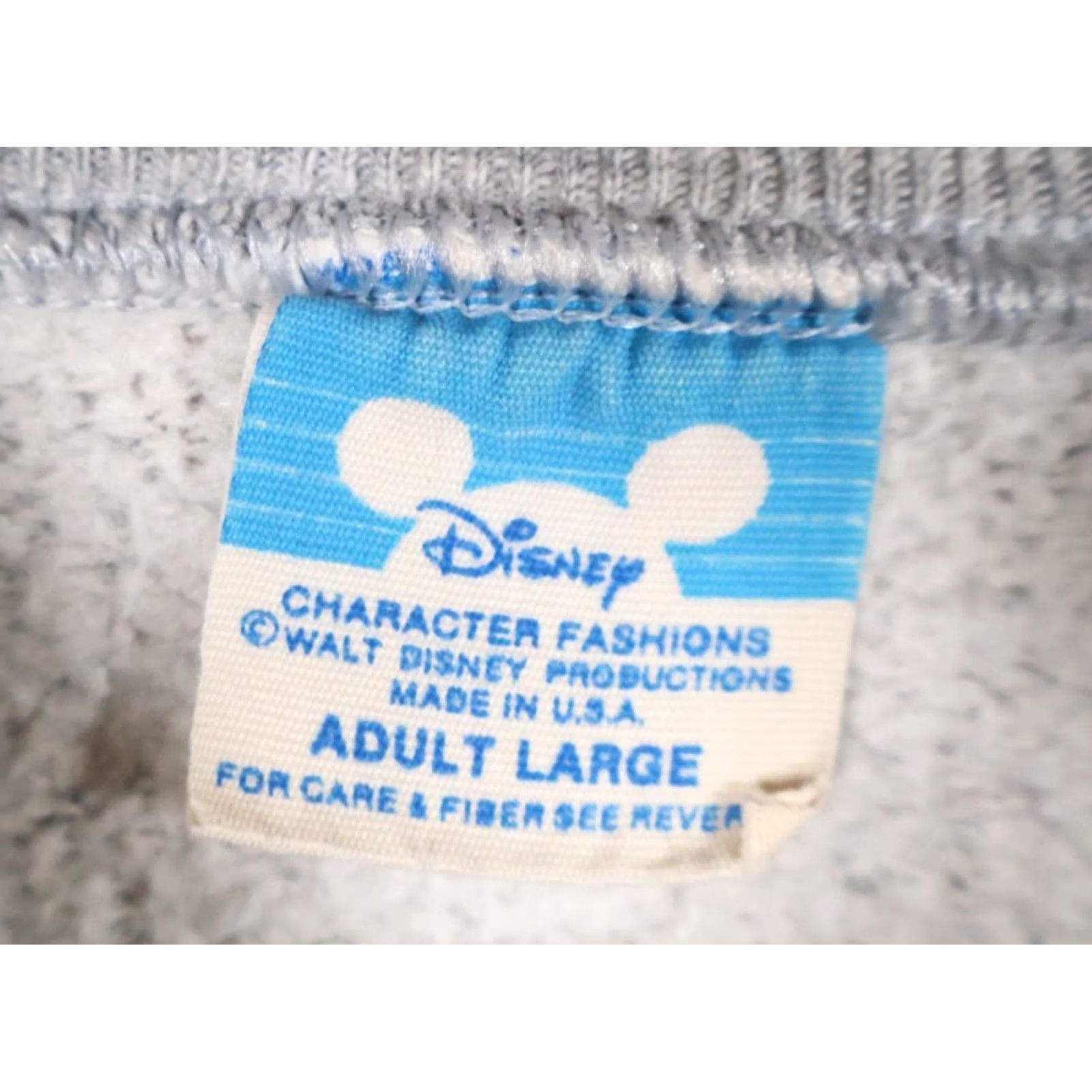 Disney VINTAGE Disney Mickey Mouse Sweatshirt Men Large Gray 80s Cartoon Graphics Fleece Raglan Crew Neck Cotton Blend Polyester Rayon Medium Tagged Large Size US M / EU 48-50 / 2 - 3 Thumbnail
