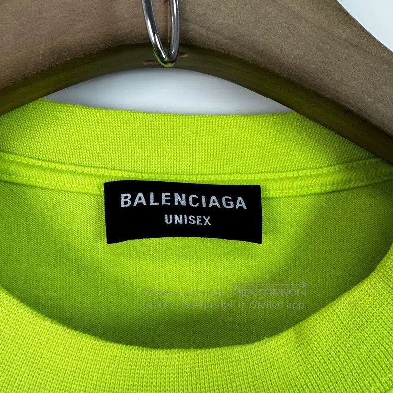 Balenciaga Balenciaga Neon Green Wheat Spike Short Sleeve T-Shirt Size US M / EU 48-50 / 2 - 4 Thumbnail