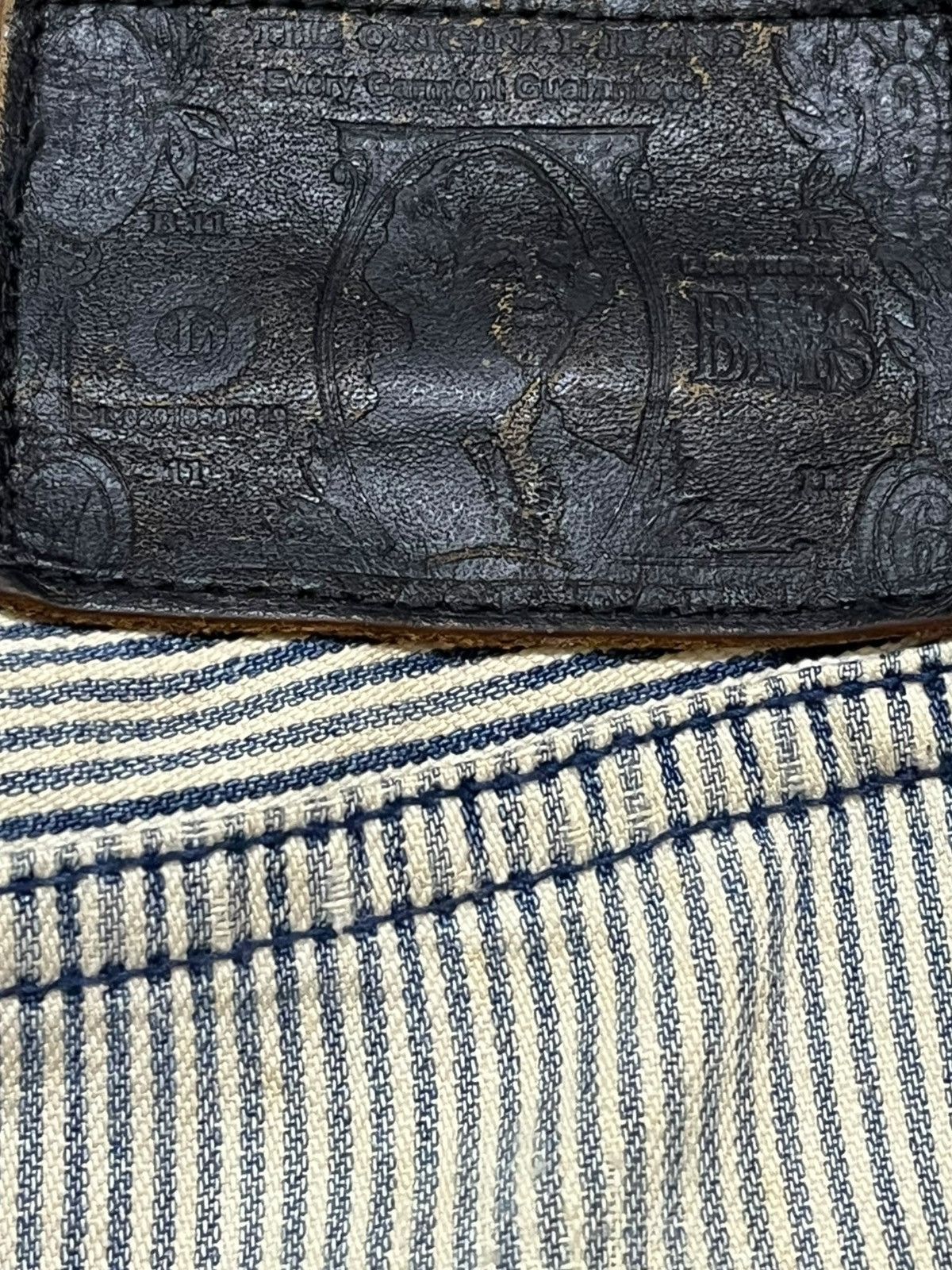 Beams Japan Vintage Beams Hickory Stripe Distressed Denim Size US 30 / EU 46 - 10 Thumbnail