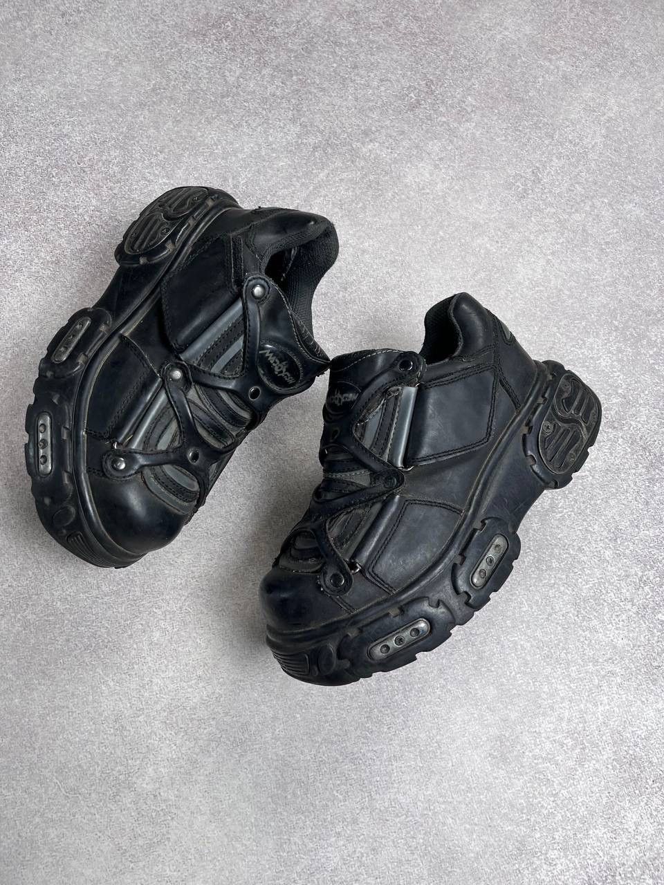 Japanese Brand × Vintage Vintage New Rock Style Avantgarde Grunge Leather Shoes Y2K Size US 8 / IT 38 - 4 Thumbnail