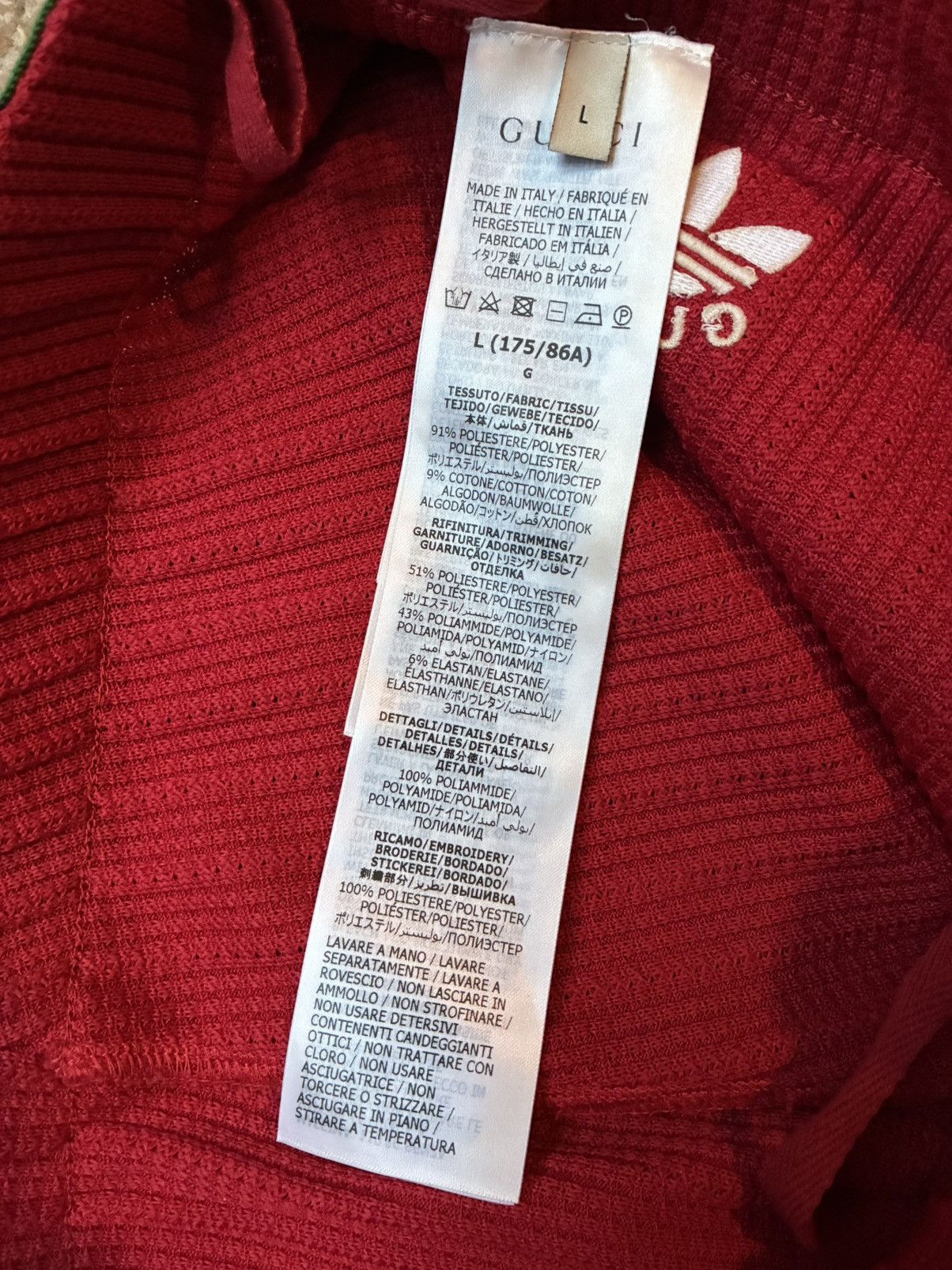 Adidas × Gucci Gucci x Adidas Red Tracksuit – Rare Collab Piece Size US M / EU 48-50 / 2 - 9 Thumbnail