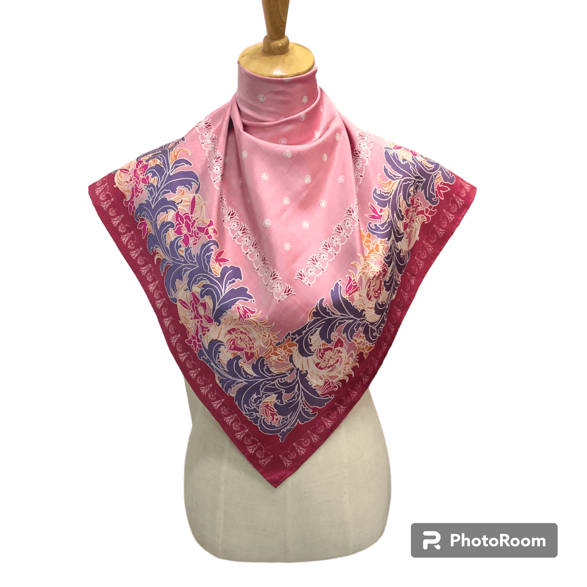 Vintage Vintage Jagtar Floral Silk Scarf M1270 Size ONE SIZE - 1 Thumbnail