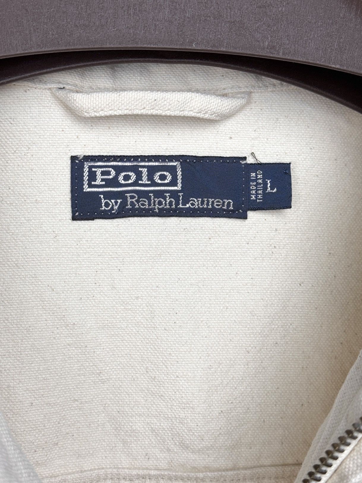 Polo Ralph Lauren Polo Ralph Lauren beige vintage 00’s denim zip up jacket L Size US L / EU 52-54 / 3 - 11 Thumbnail