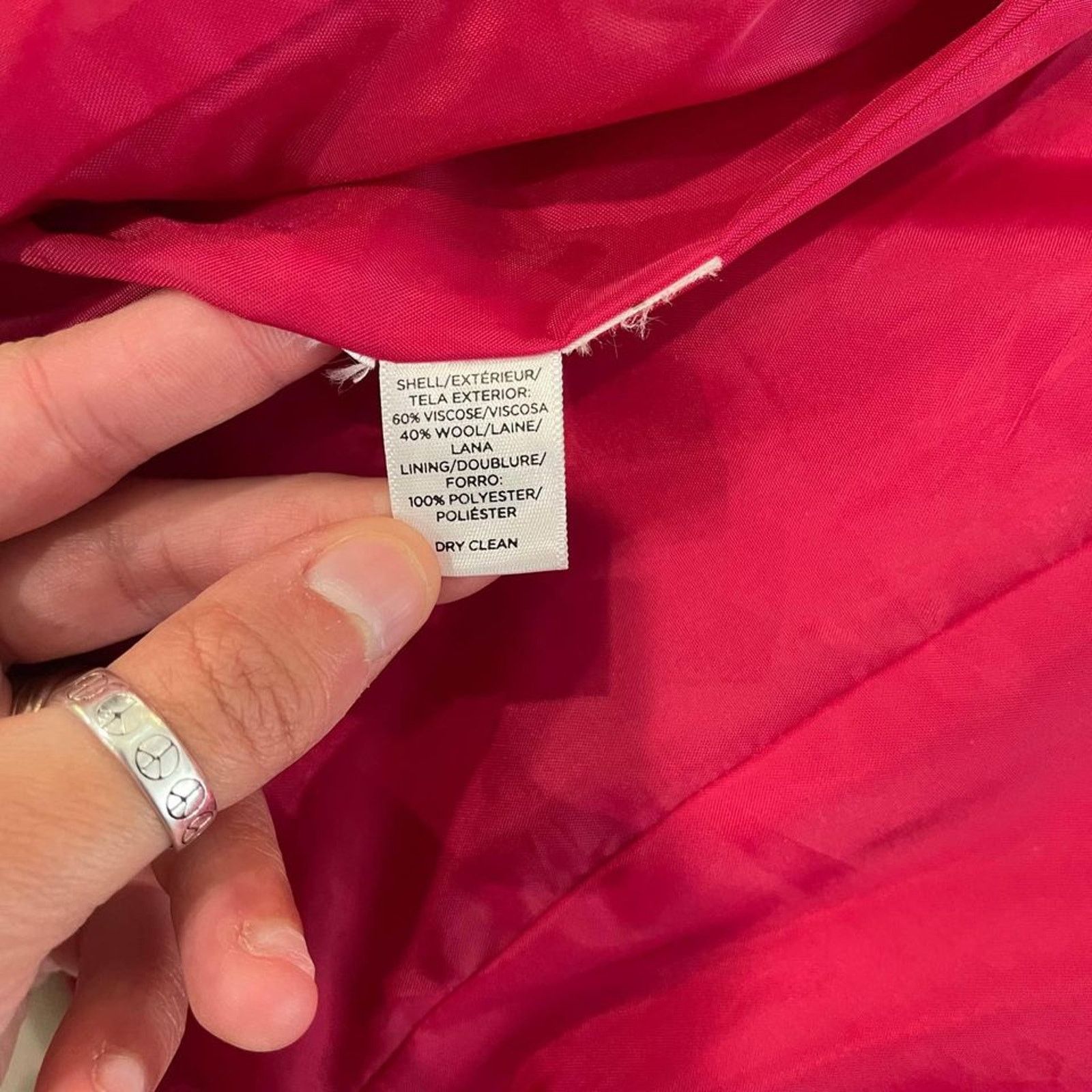 Loft Ann Taylor Loft Magenta Pink Peacoat Wool Blend Women's 6 Size M / US 6-8 / IT 42-44 - 6 Thumbnail