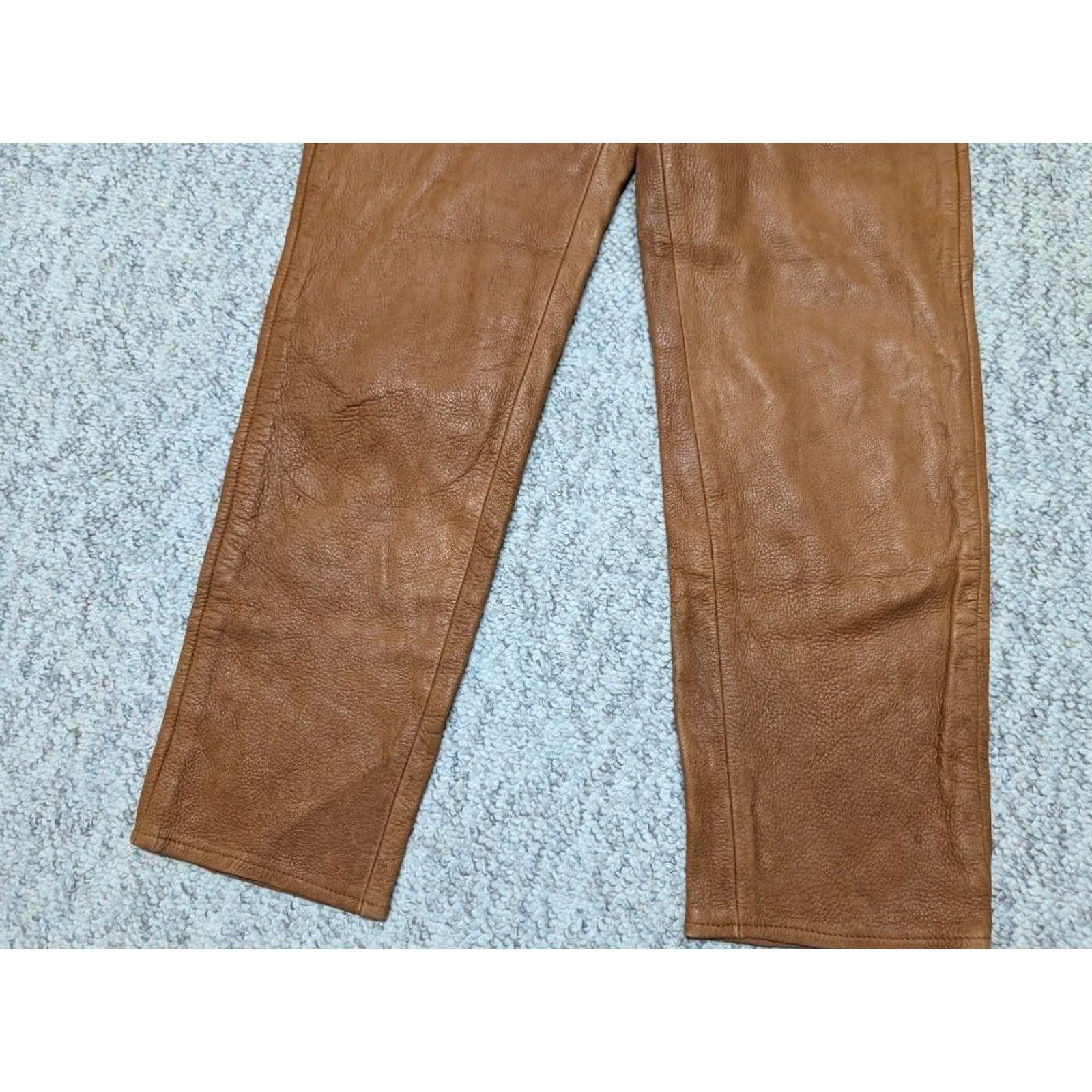 Vintage VINTAGE Garage Custom Leather Western pants 28x28 brown leather deerskin lambskin glove cowboy Size US 28 / EU 44 - 3 Thumbnail