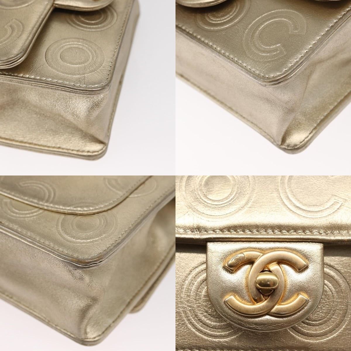 Chanel Chanel Chain Shoulder Bag Lamb Skin Gold CC Size ONE SIZE - 6 Thumbnail
