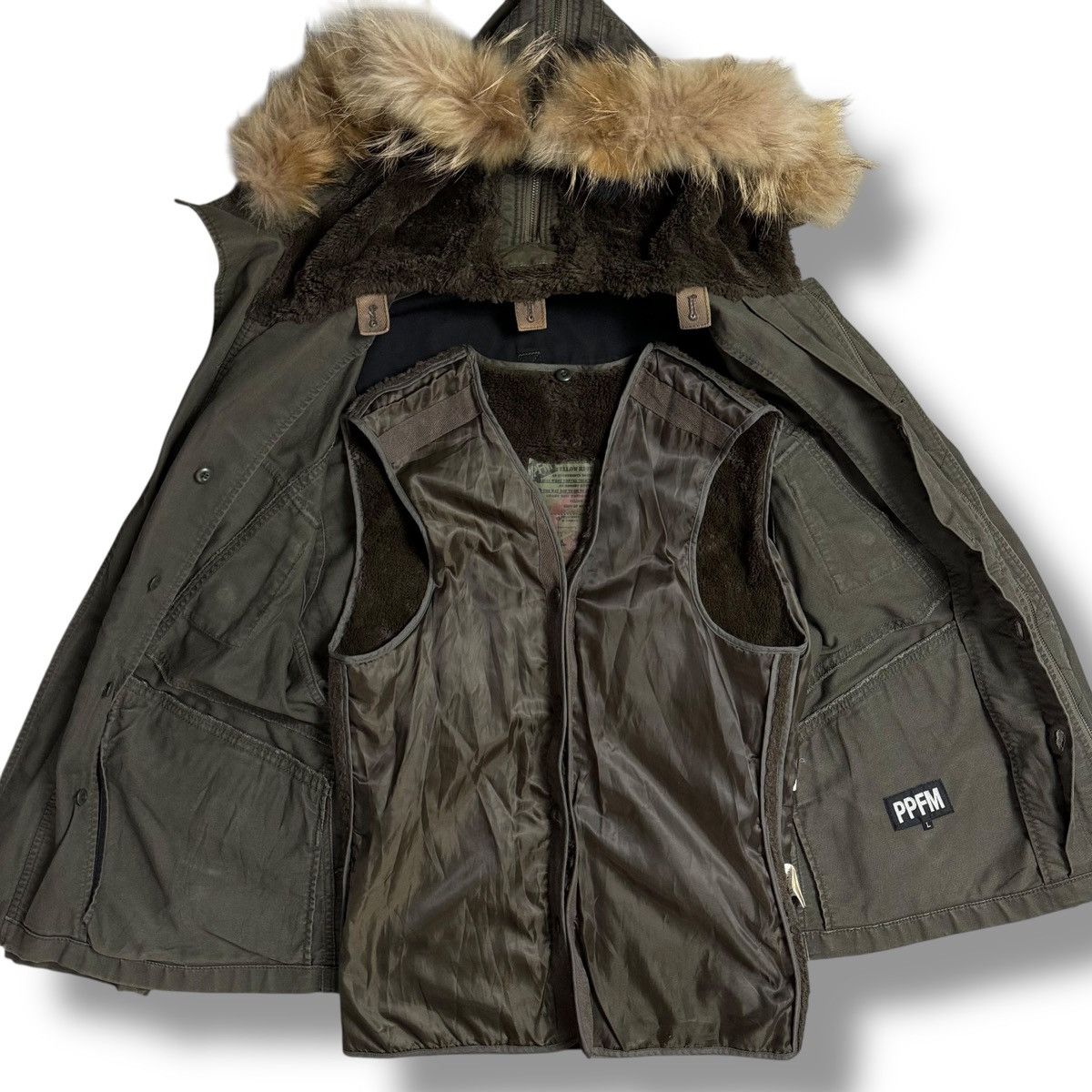 PPFM PPFM IfSixWasNine LGB Gorpcore Tactical Military Fur Jacket Size US L / EU 52-54 / 3 - 7 Thumbnail
