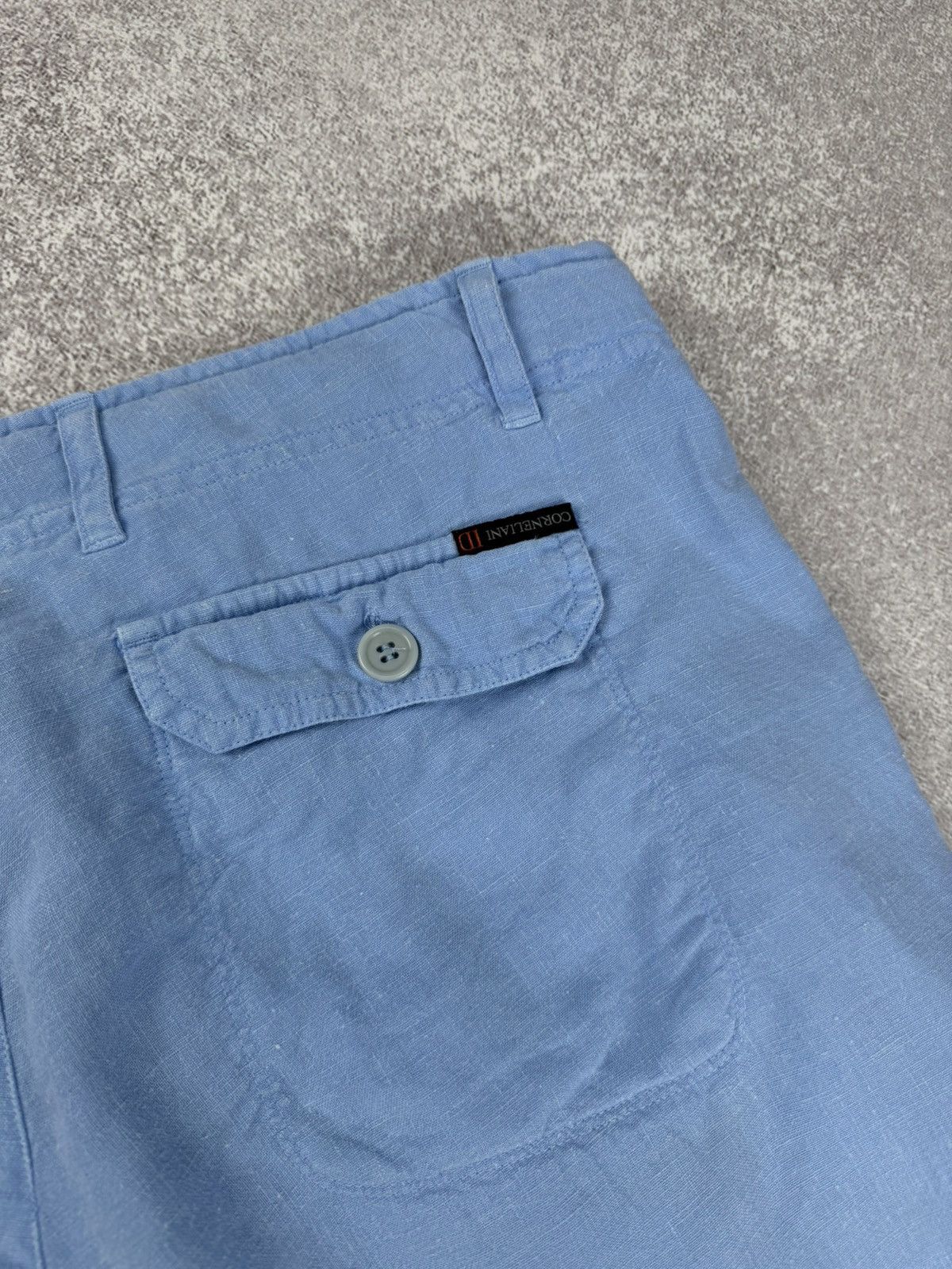 Corneliani Corneliani ID Blue Linen Shorts Men’s Size 52 Size US 34 / EU 50 - 7 Thumbnail
