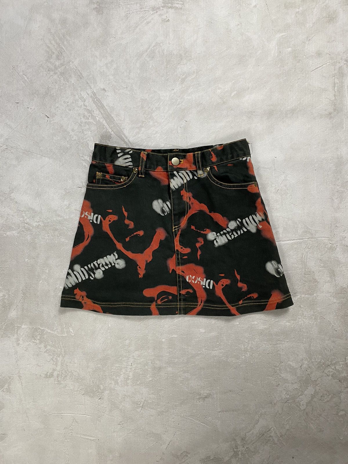 image of 20471120 x Hysteric Glamour Y2K Chubby Gang Mini Skirt in Black, Women's (Size 26)
