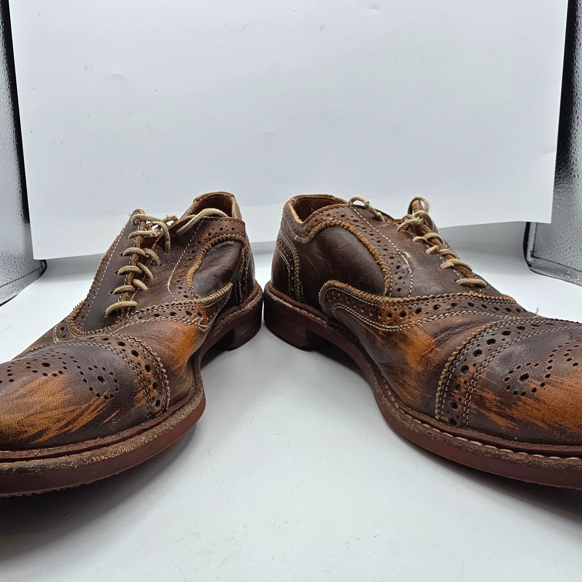 Allen Edmonds Allen Edmonds Strandmok Mens 11.5 Brown Cap Toe Oxford Dress Size US 11.5 / EU 44-45 - 2 Thumbnail