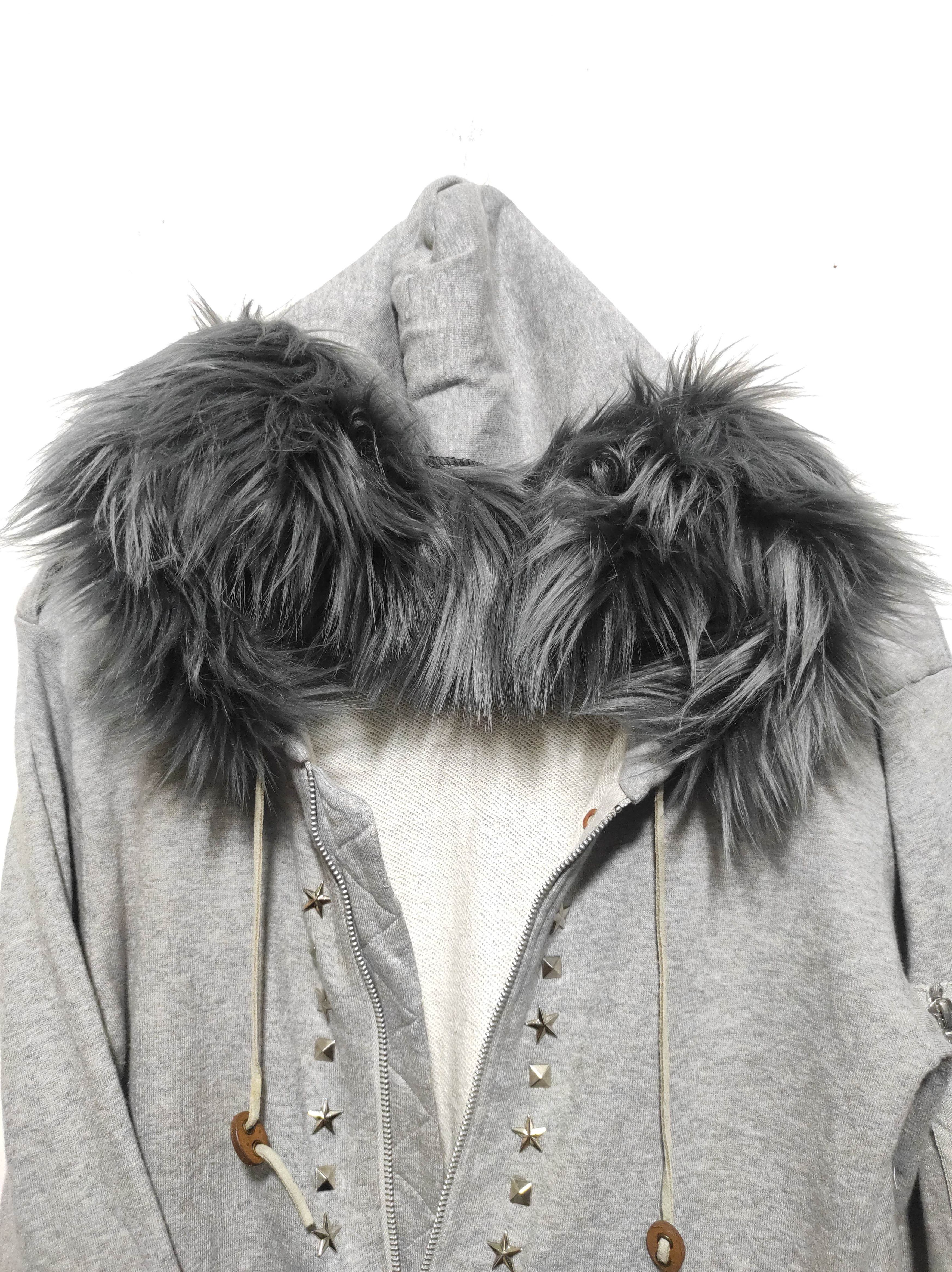 KEITAMARUYAMA Keita Maruyama Studded double Zip Fur Hoodie LGB i6w9 style Size US S / EU 44-46 / 1 - 3 Thumbnail