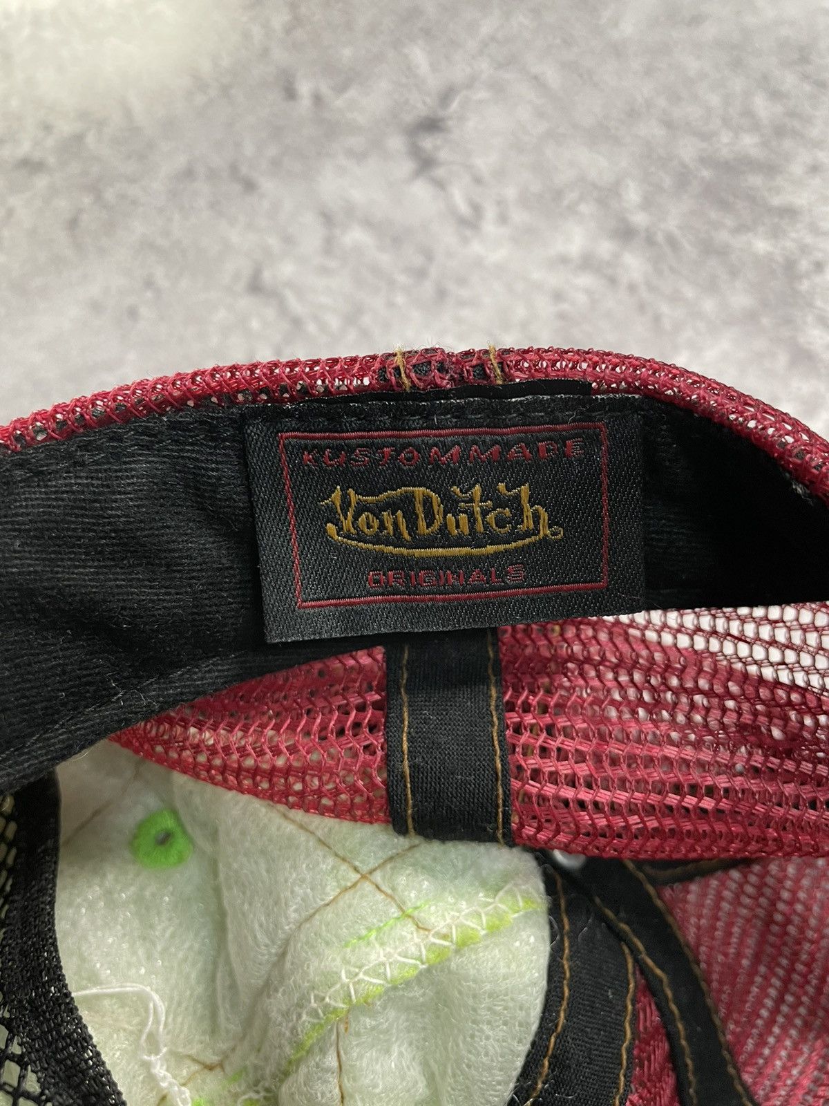 Von Dutch Von Dutch Vtg Y2K Green Trucker Cap Mesh Snapback Size ONE SIZE - 6 Thumbnail