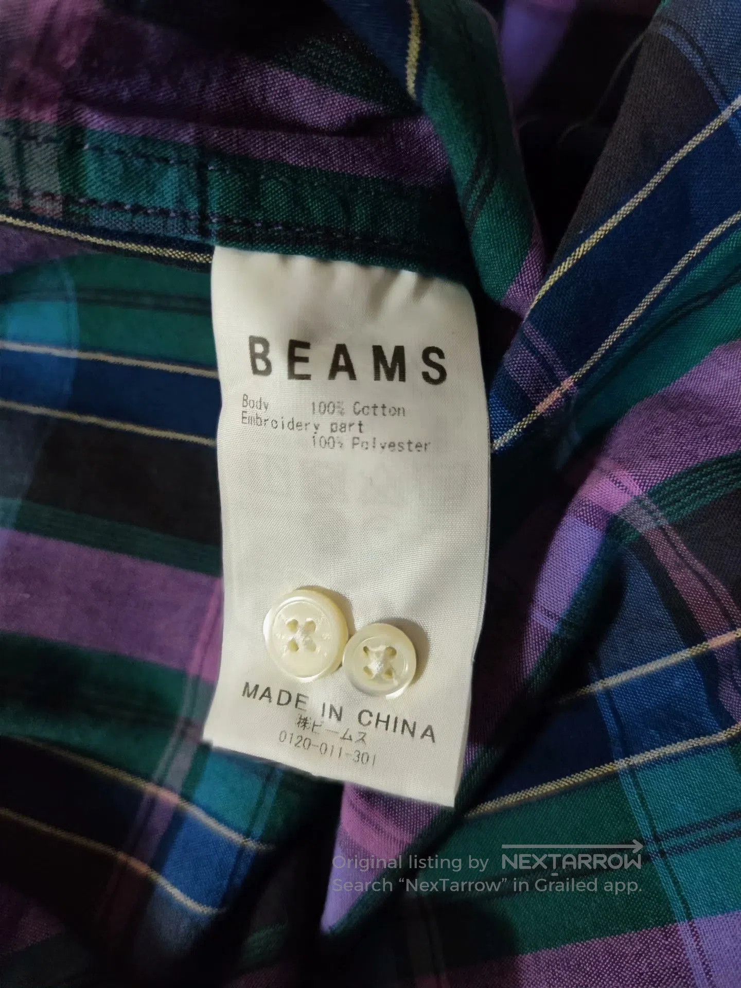 Beams Japan BEAMS JAPAN SSZ Madras Long Sleeve Shirt. Size US S / EU 44-46 / 1 - 6 Thumbnail