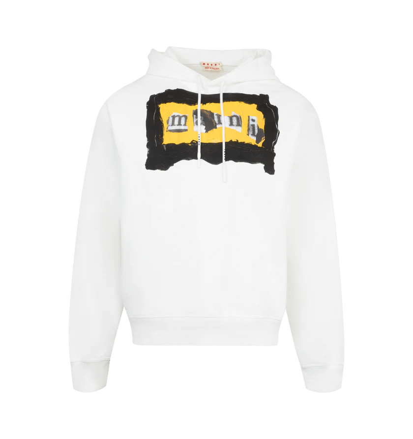Marni o1h1sh10525 Hoodie Sweatshirt in White Size US M / EU 48-50 / 2 - 1 Thumbnail