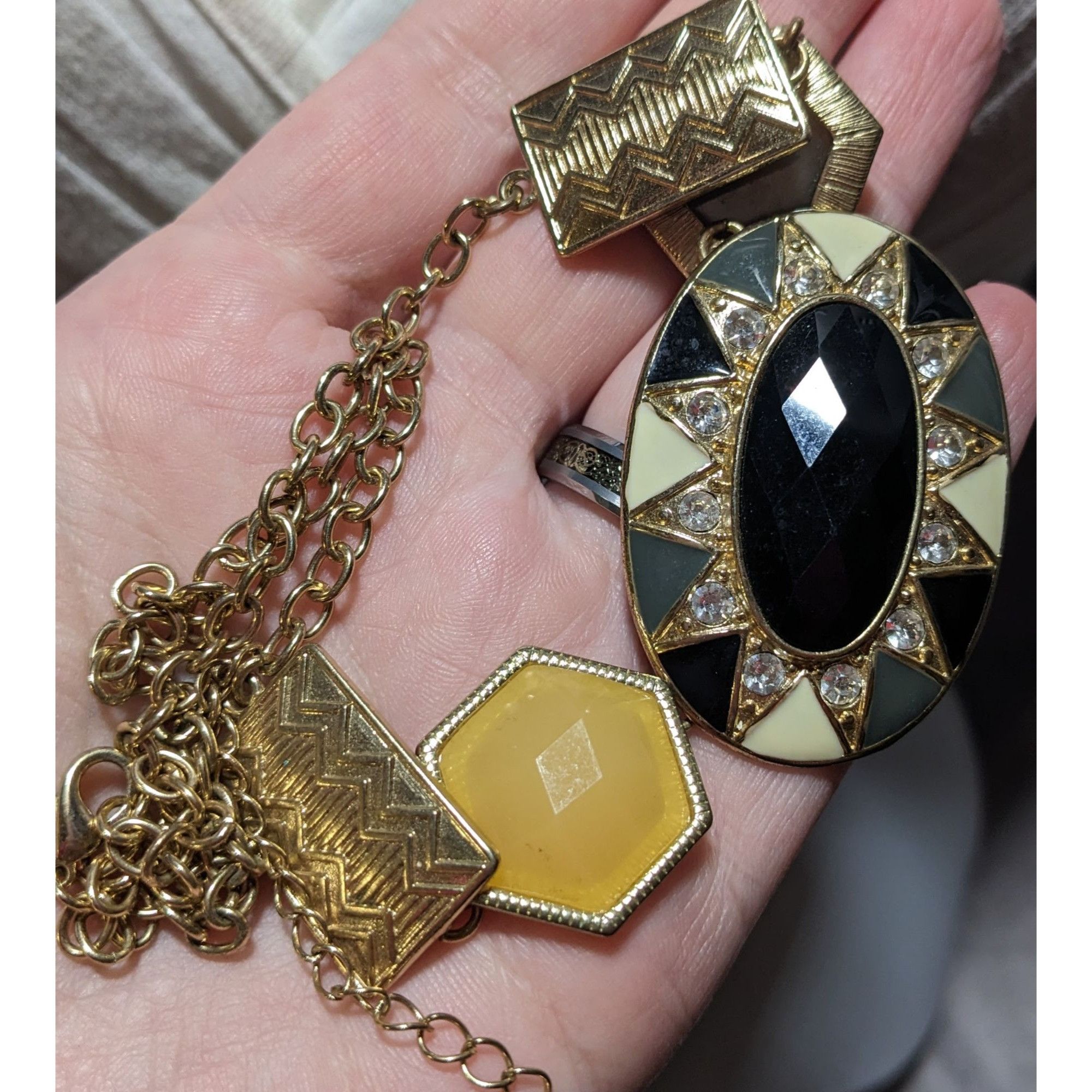 Other Geometric Glam Statement Necklace Size ONE SIZE - 4 Thumbnail