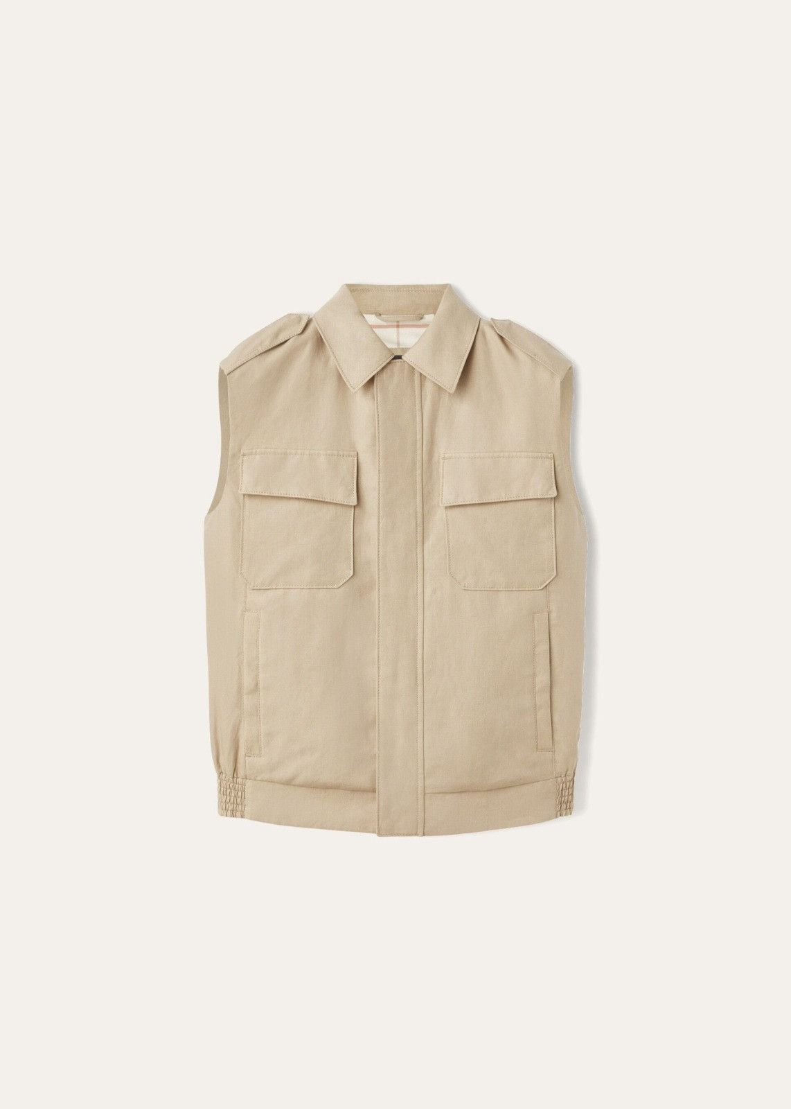 Loro Piana o1srvl11e1224 Tropical Linen Nevado Vest in Light Beige Size US S / EU 44-46 / 1 - 1 Thumbnail