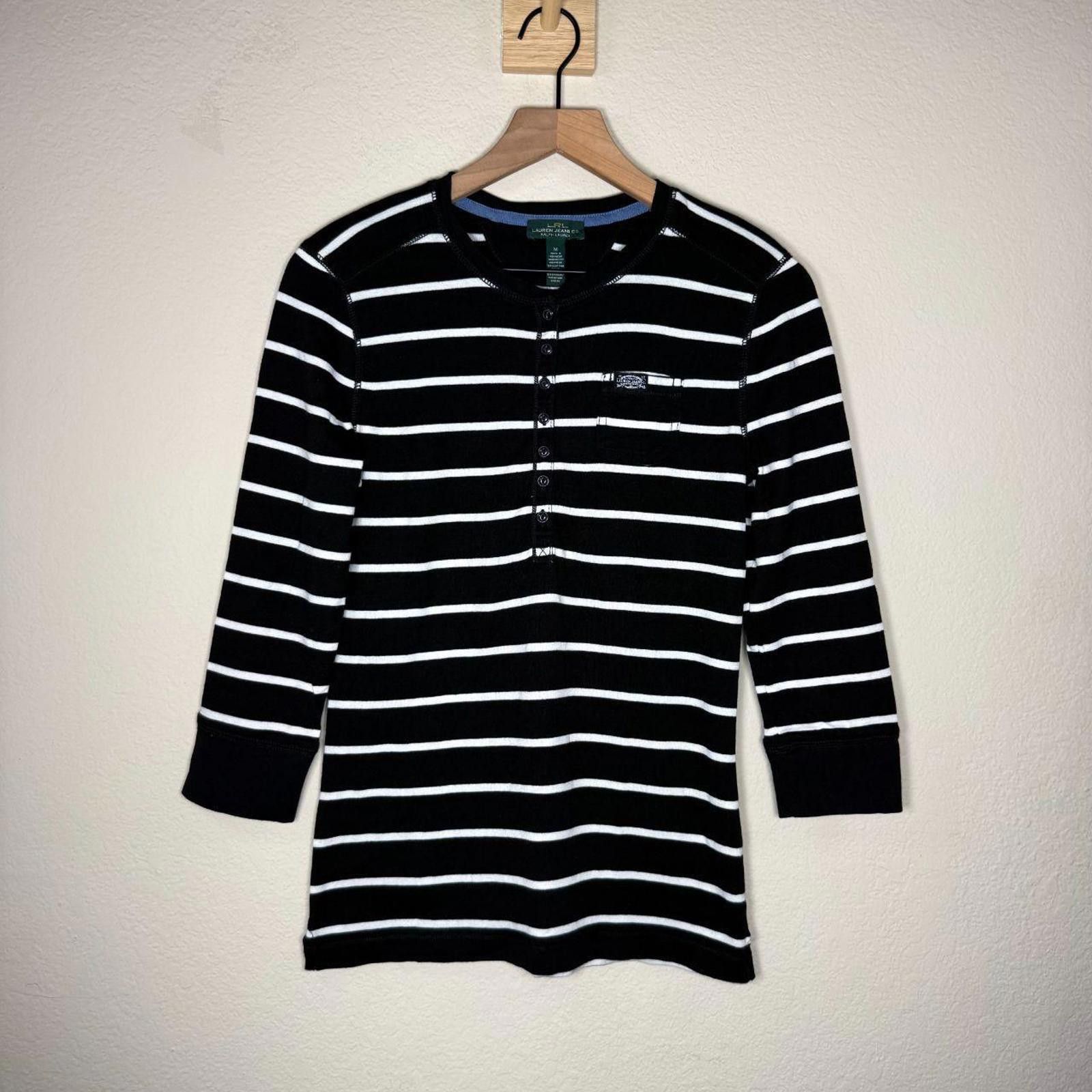 Lauren Ralph Lauren Ralph Lauren Shirt Women's M Black White 100% Cotton Size M / US 6-8 / IT 42-44 - 1 Thumbnail