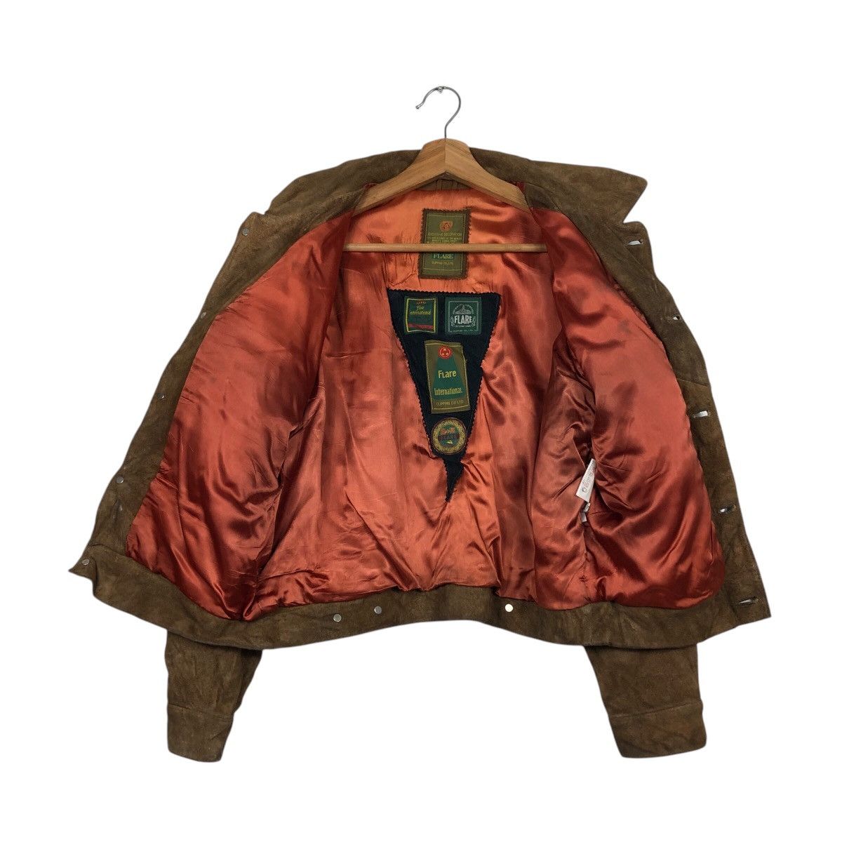 Issey Miyake 📌Vintage Biker Leather Jacket Flare Big Logo Lining Size US M / EU 48-50 / 2 - 14 Thumbnail