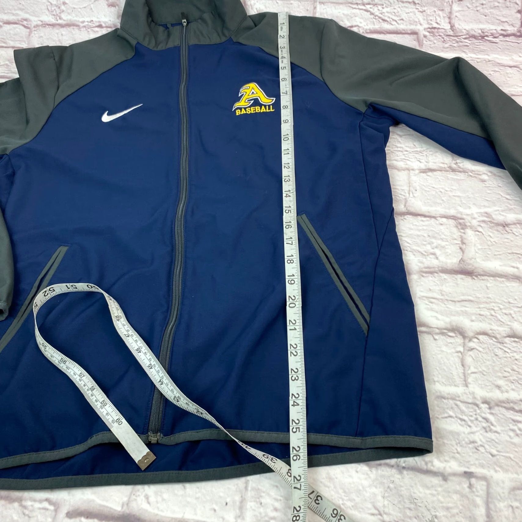 Nike Nike Dri-Fit Baseball Jacket Shirt Mens M Navy Blue Full Zip Athletic Size US M / EU 48-50 / 2 - 6 Thumbnail
