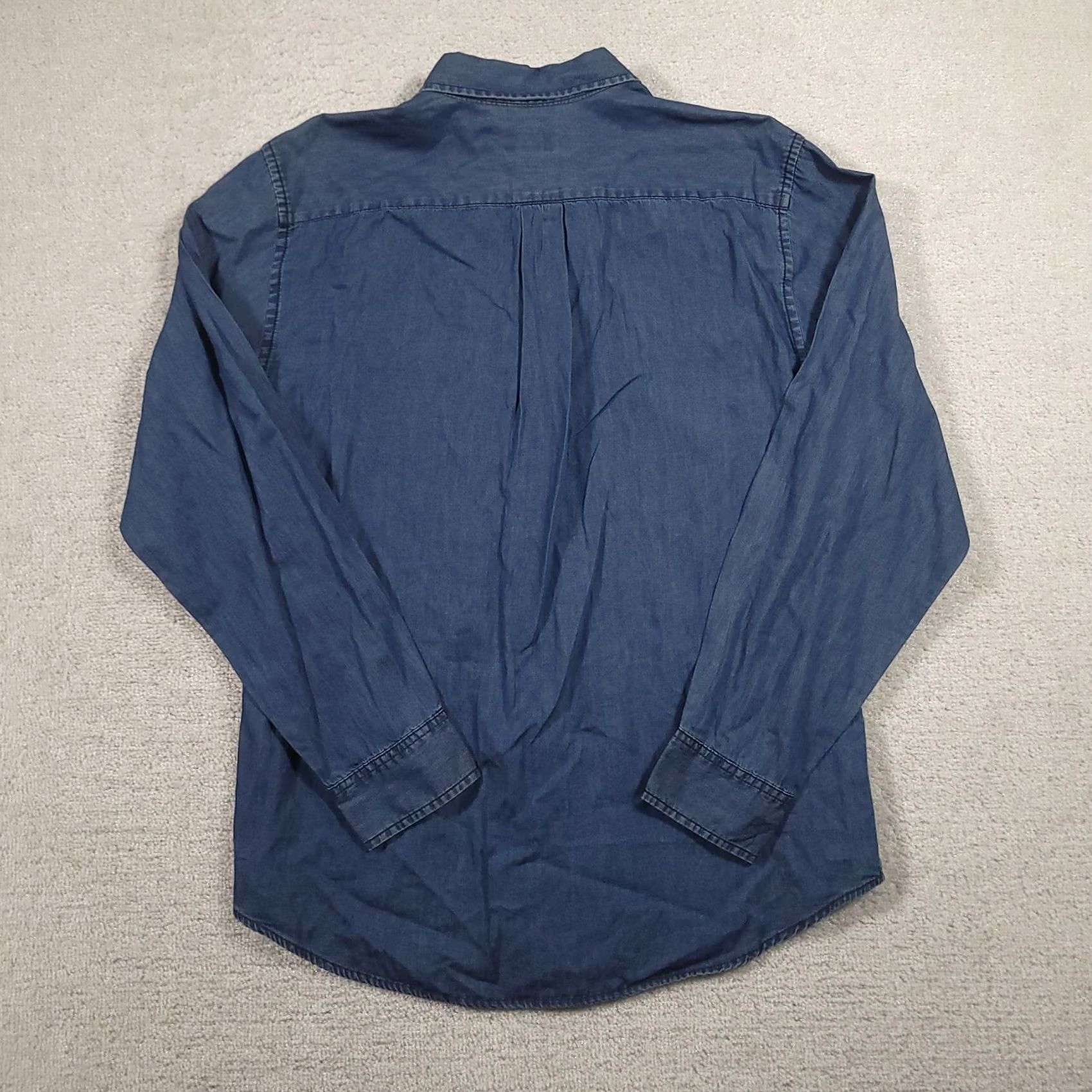 Basic Editions Basic Editions Shirt Mens Large Blue Chambray Cotton Button Workwear Shirt Size US L / EU 52-54 / 3 - 7 Thumbnail