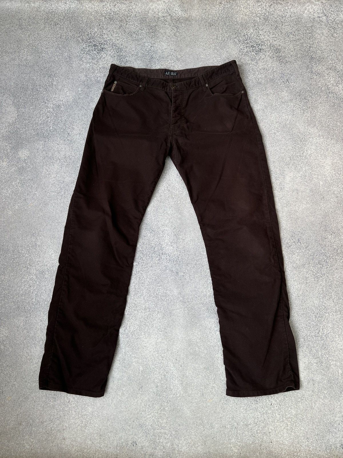 Armani × Vintage Vintage Armani Jeans Brown Streetwear Pants Size US 35 - 3 Thumbnail