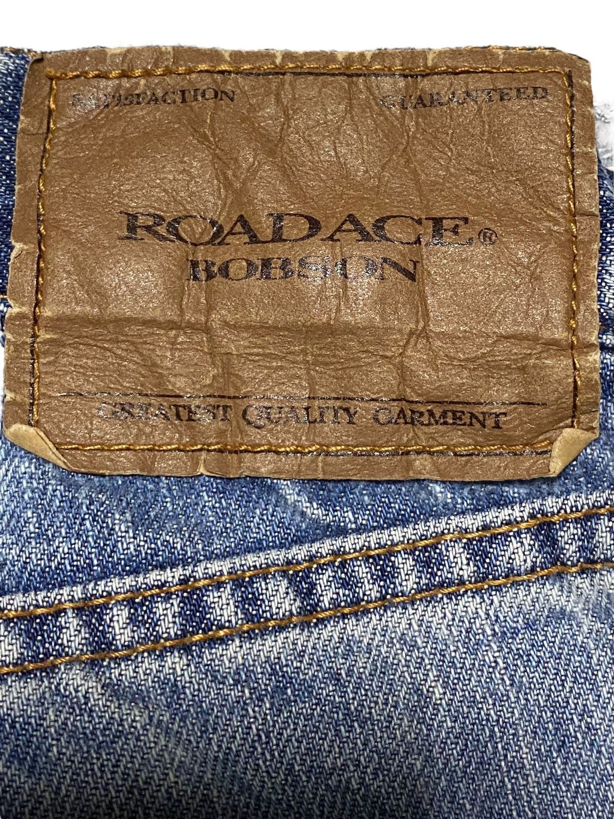 Japanese Brand Vintage Bobson Blue Faded Wash Distressed Loose Jeans Size US 31 - 11 Thumbnail