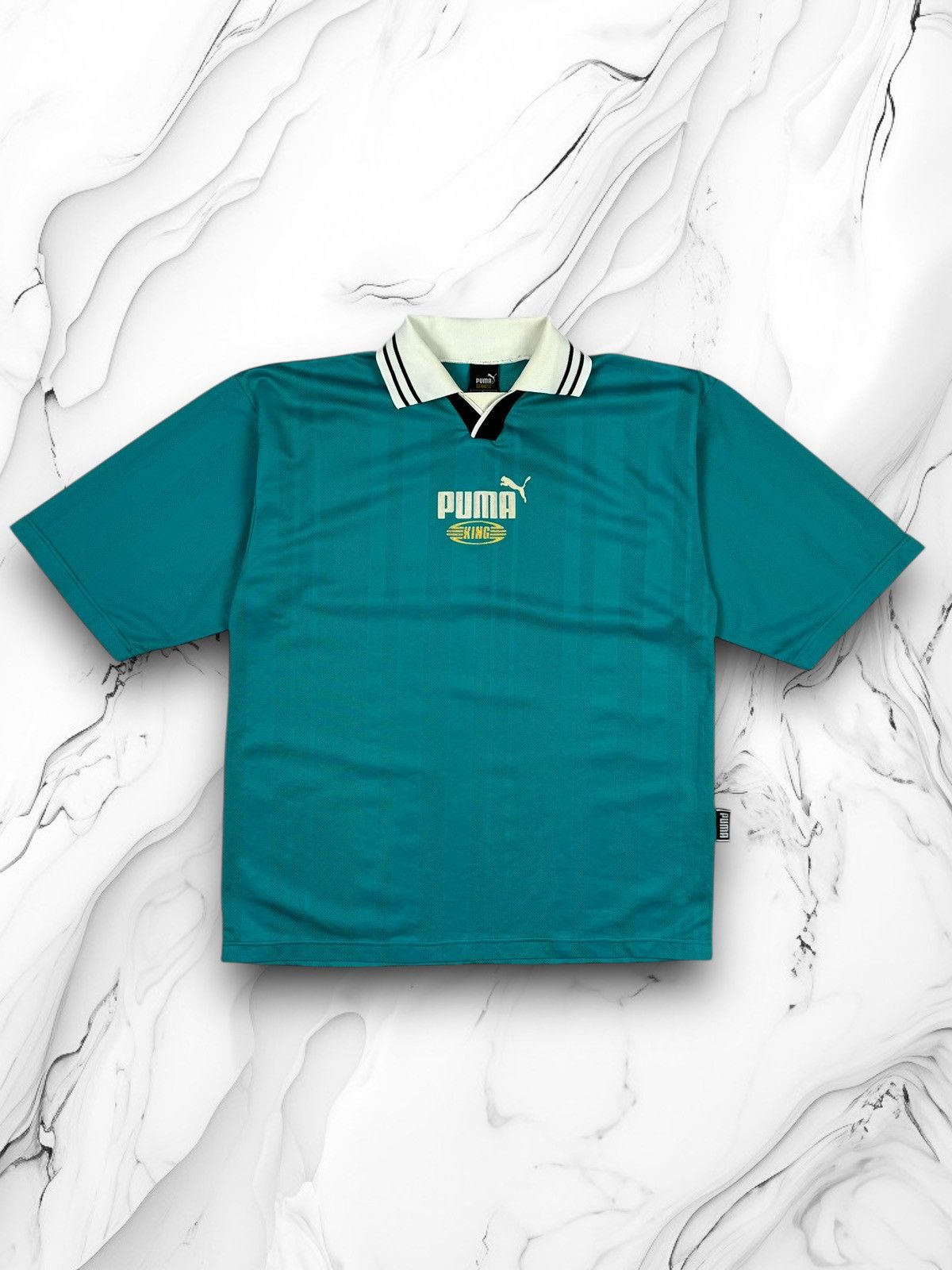 Puma Vintage 90s Puma King Soccer Jersey Polo Shirt Size L Size US L / EU 52-54 / 3 - 1 Thumbnail