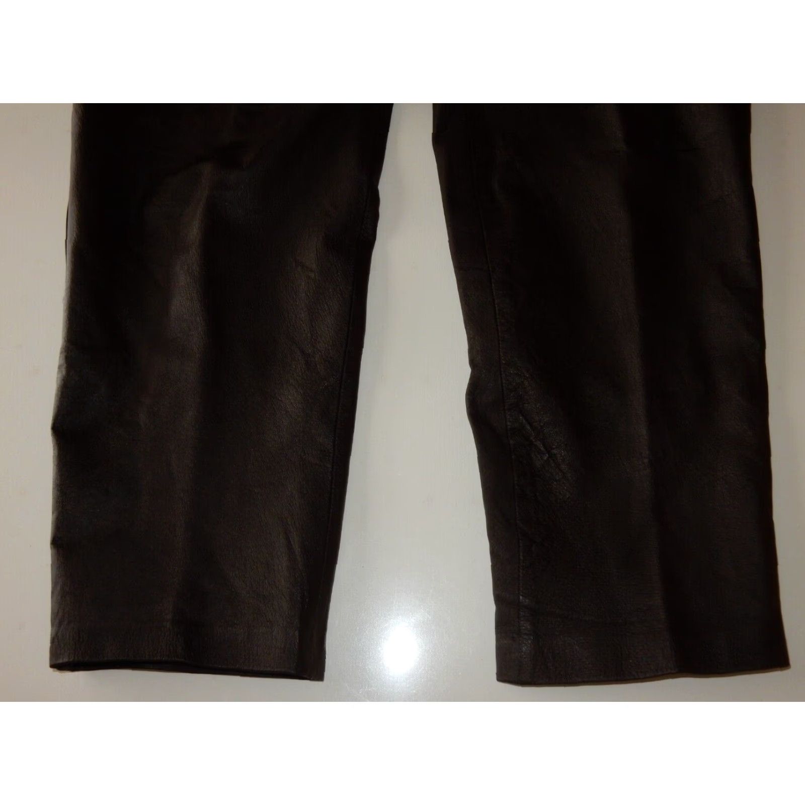 Vintage VINTAGE Forenza Genuine Leather Pleated Chino Pants Size 16 (32x30) Brown Womens Size 38" / US 16 / IT 52 - 4 Thumbnail