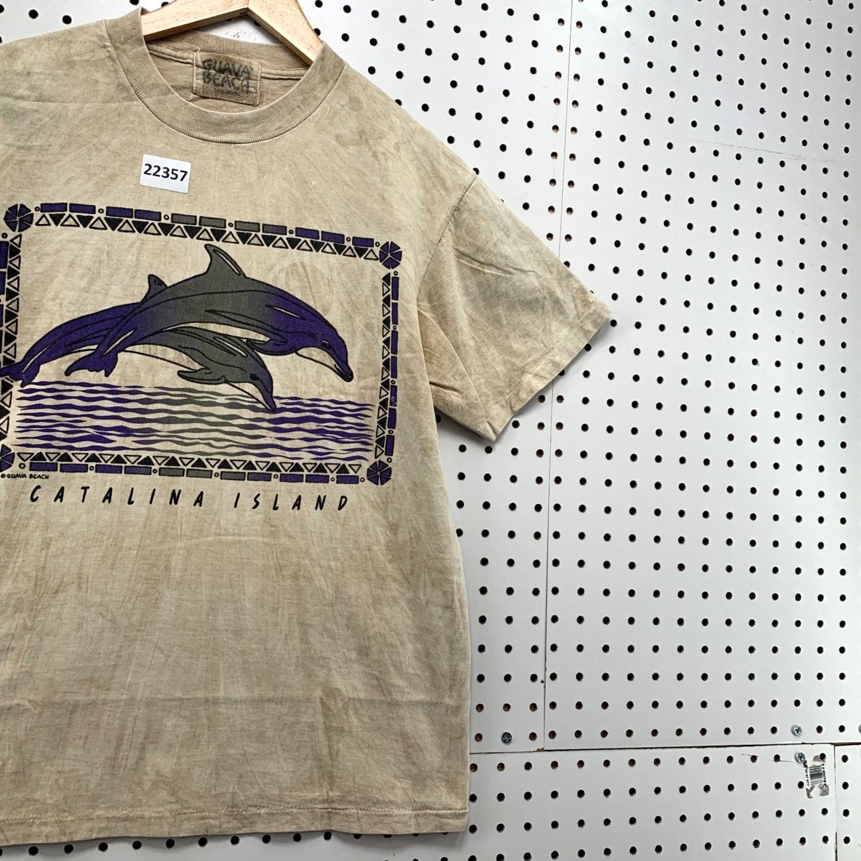 Catalina Vintage Guava Beach Dolphin Catalina Island Shirt Brown Adult Small 90s 80s Beach Crew Neck T-Shirt Mens Size US S / EU 44-46 / 1 - 4 Thumbnail