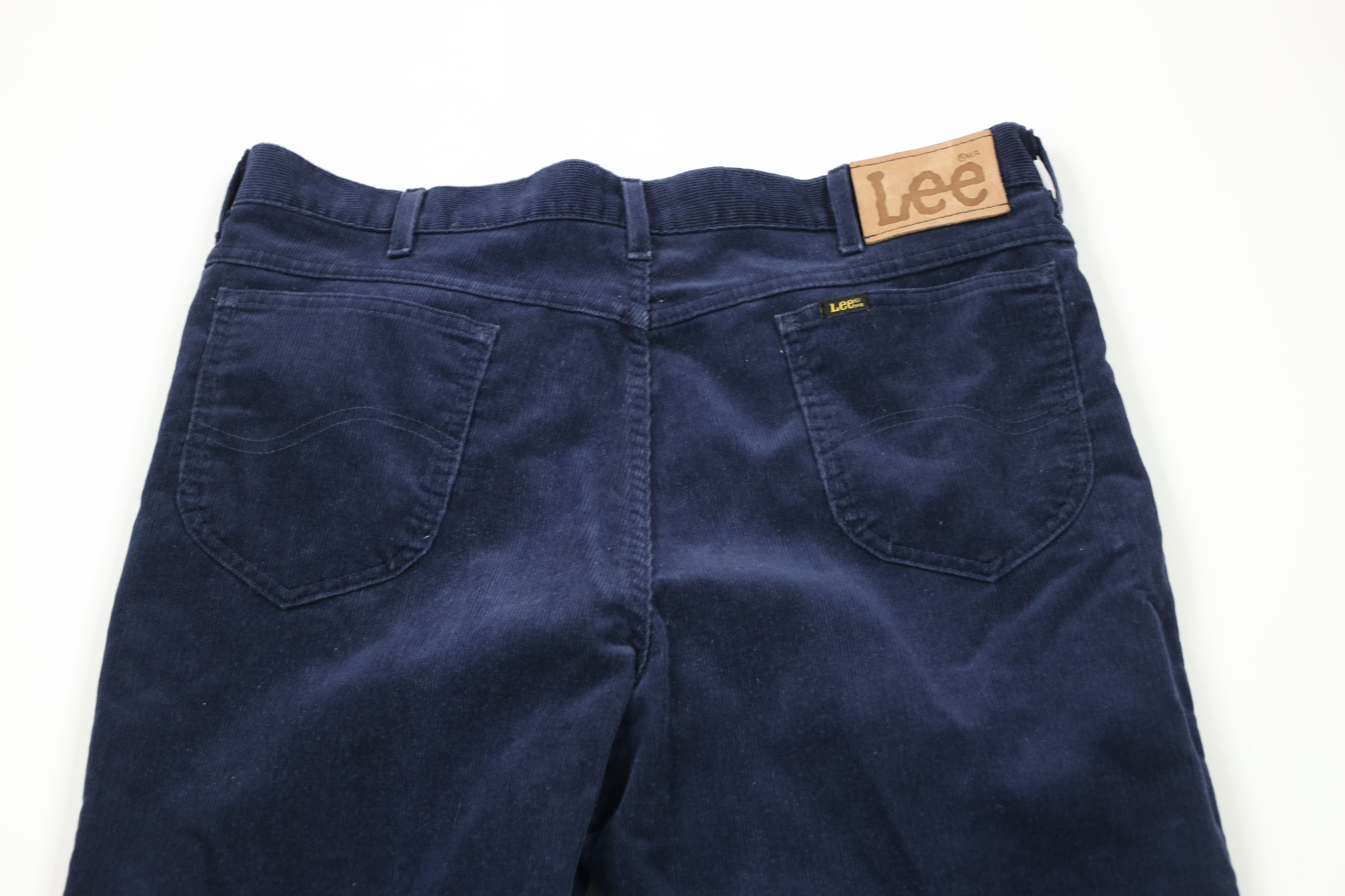 Lee × Vintage Vintage 90s Lee Wide Leg Corduroy Chino Pants Blue USA Size US 36 / EU 52 - 12 Thumbnail