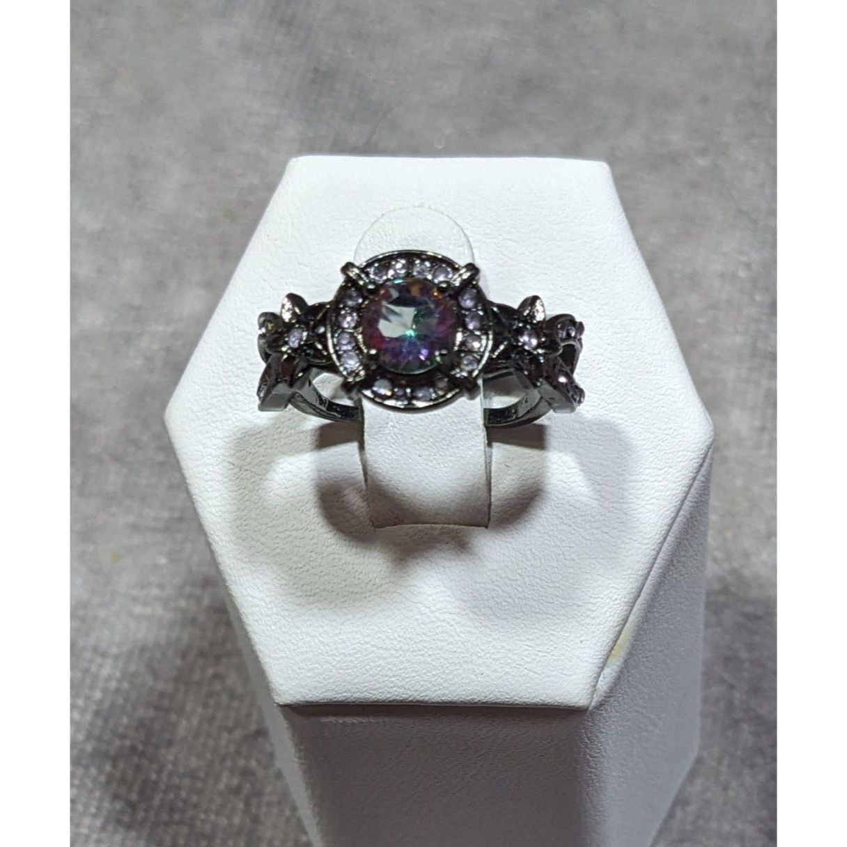 Other Gothic Purple Gemmed Ring With Star Accents Size 7.75 Size ONE SIZE - 6 Thumbnail