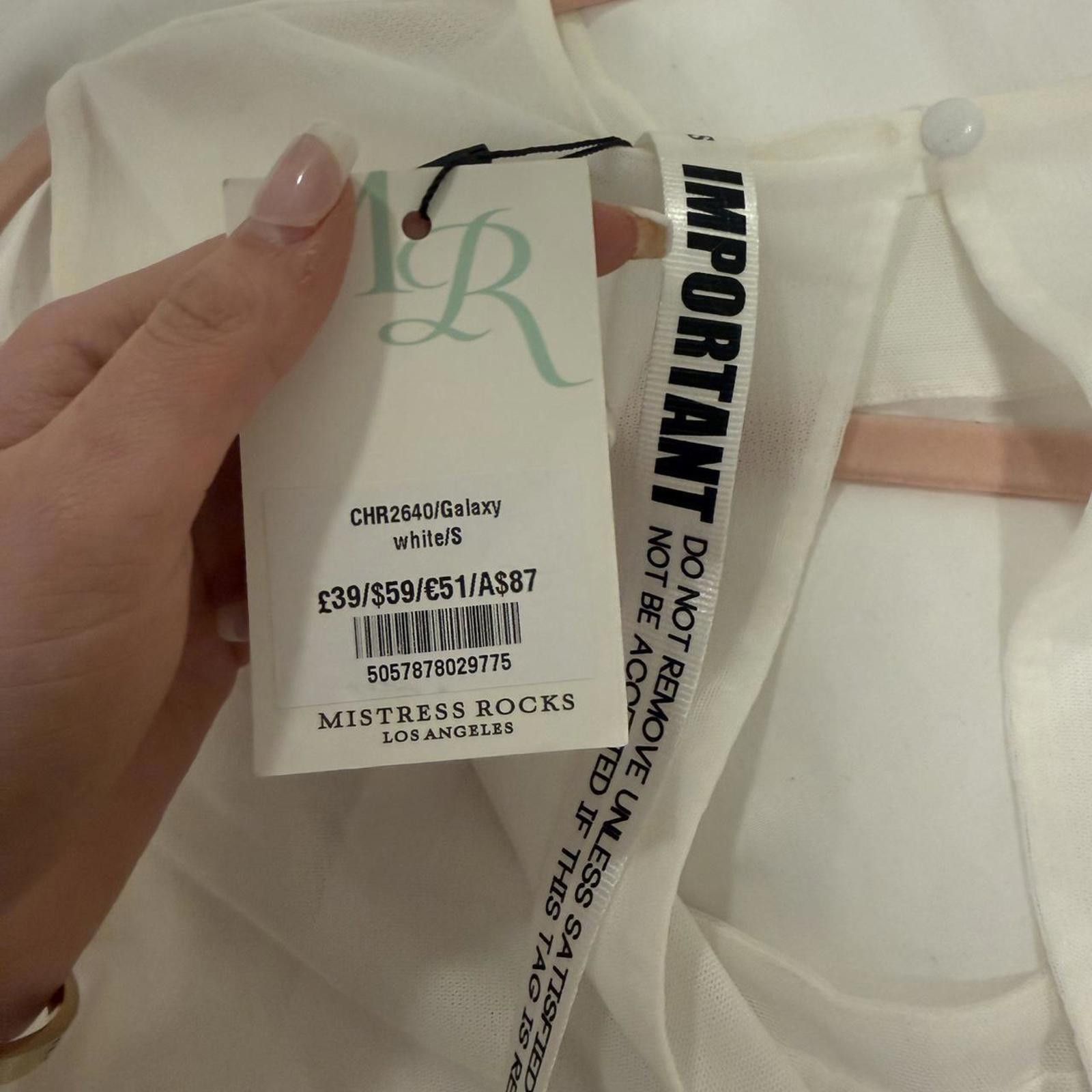 Other Mistress rocks, White structured corset top Size ONE SIZE - 4 Thumbnail