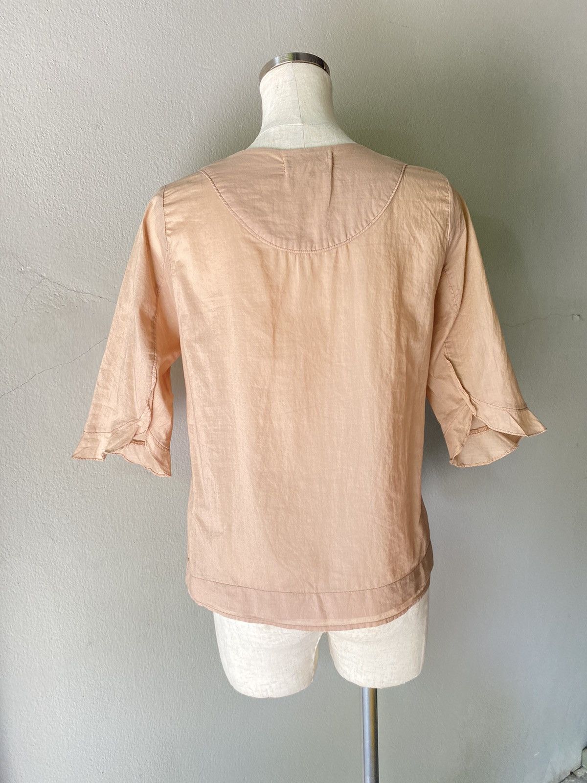 Zucca Zucca Peach Cotton Blouse Size M / US 6-8 / IT 42-44 - 13 Thumbnail