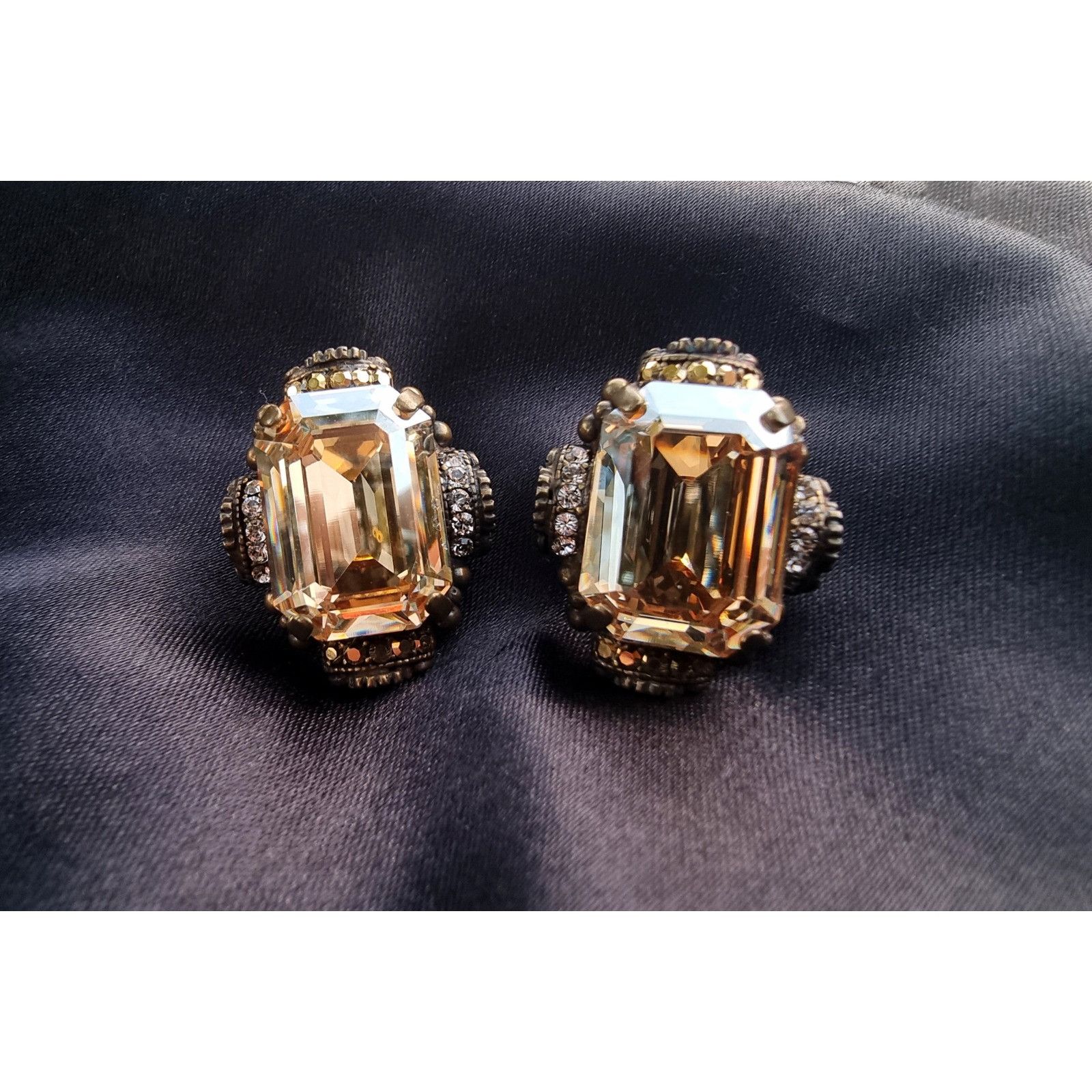 Vintage Vintage Large Rhinestone SORRELLI Signed Jewelry Set Ring an Size ONE SIZE - 3 Thumbnail