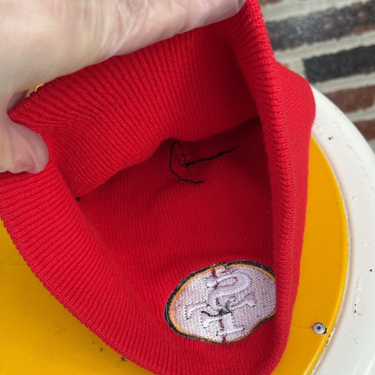 NFL × Vintage Vintage 00’s NFL San Francisco 49ers Knit Beanie Hat Size ONE SIZE - 6 Thumbnail