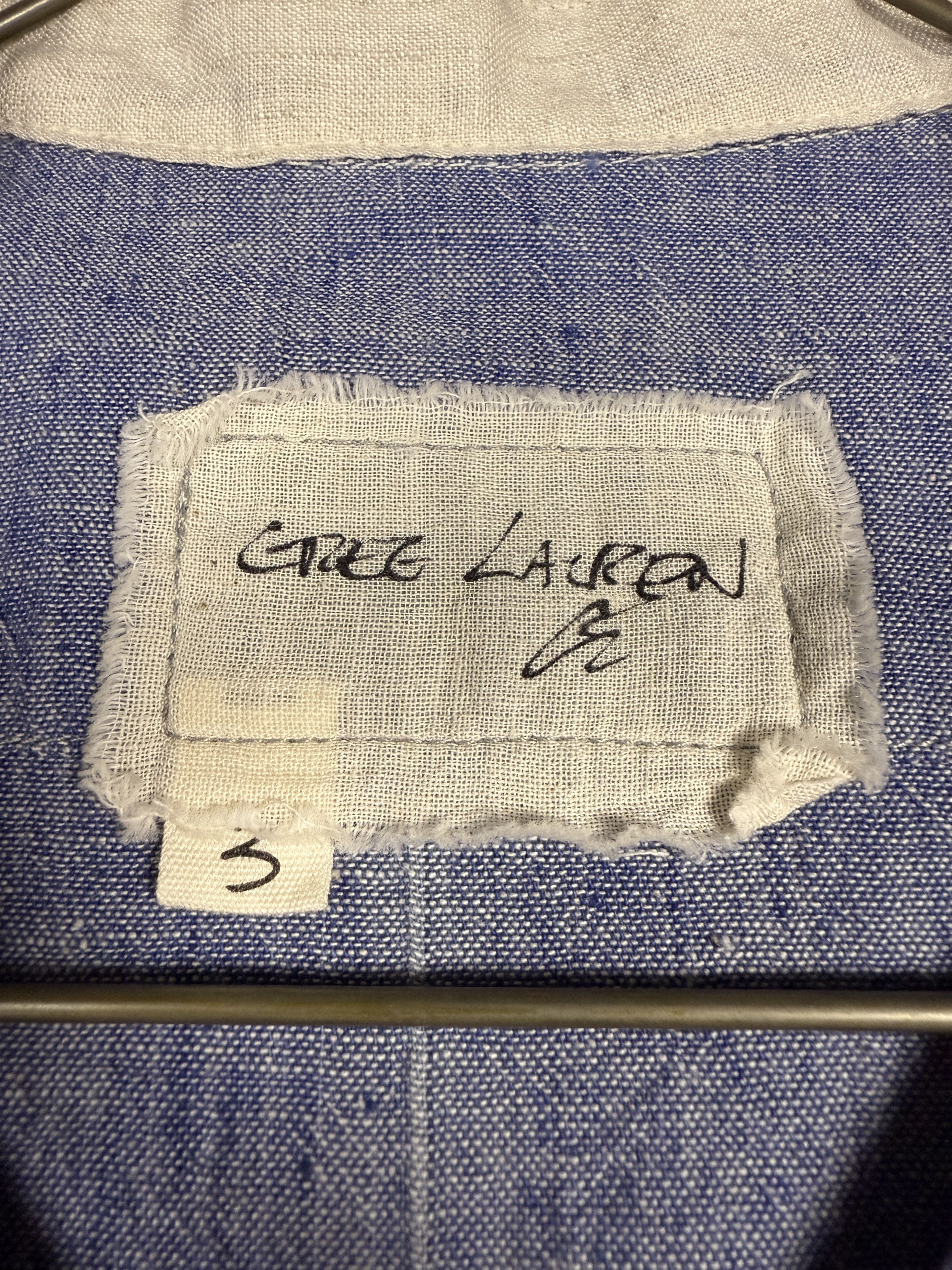 Greg Lauren $950 Greg Lauren Chambray Classic Bib studio shirt Size US L / EU 52-54 / 3 - 4 Thumbnail