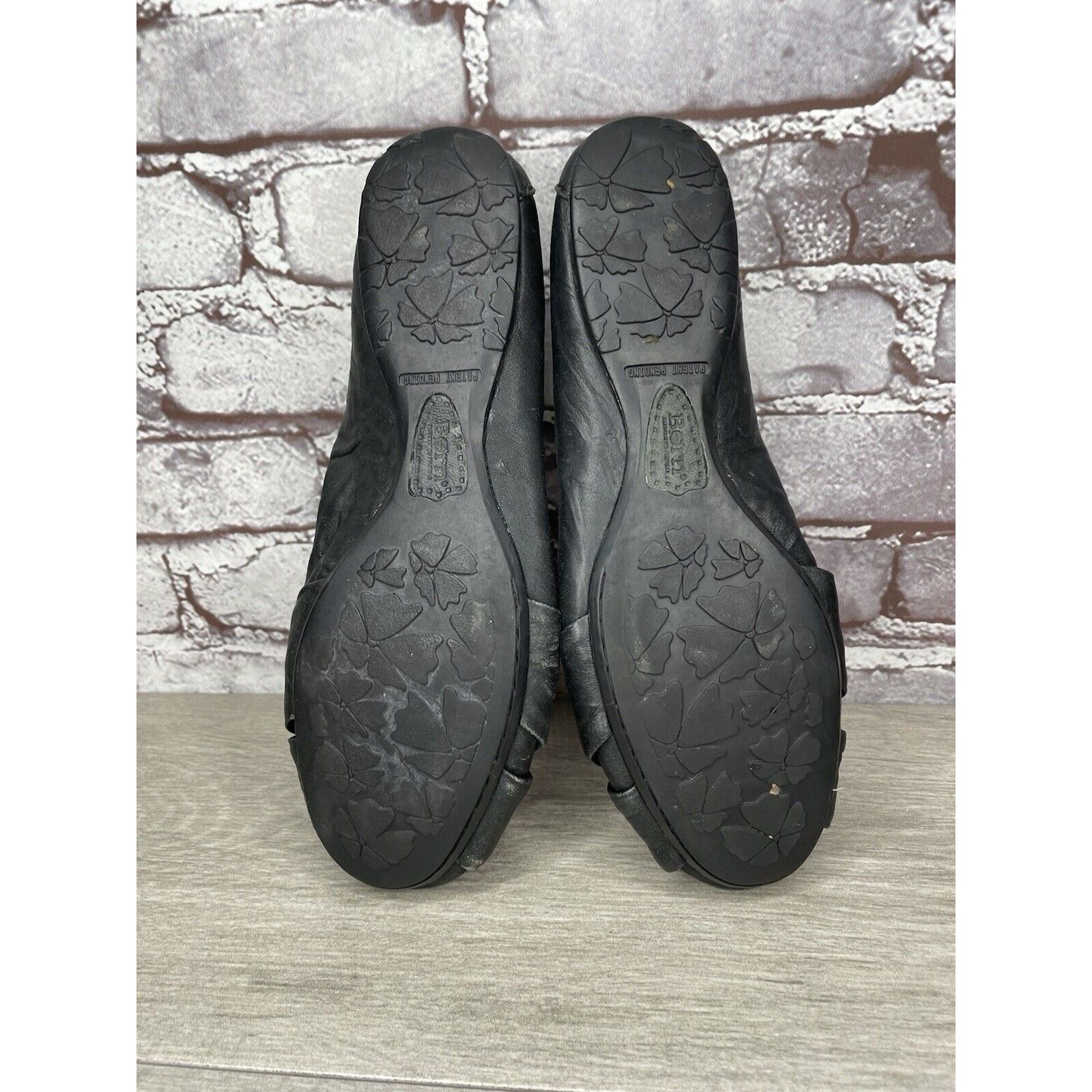 Born Born Lily W32114 Black Leather Vamp Accented Knot Ballet Fla Size US 8 / IT 38 - 15 Thumbnail