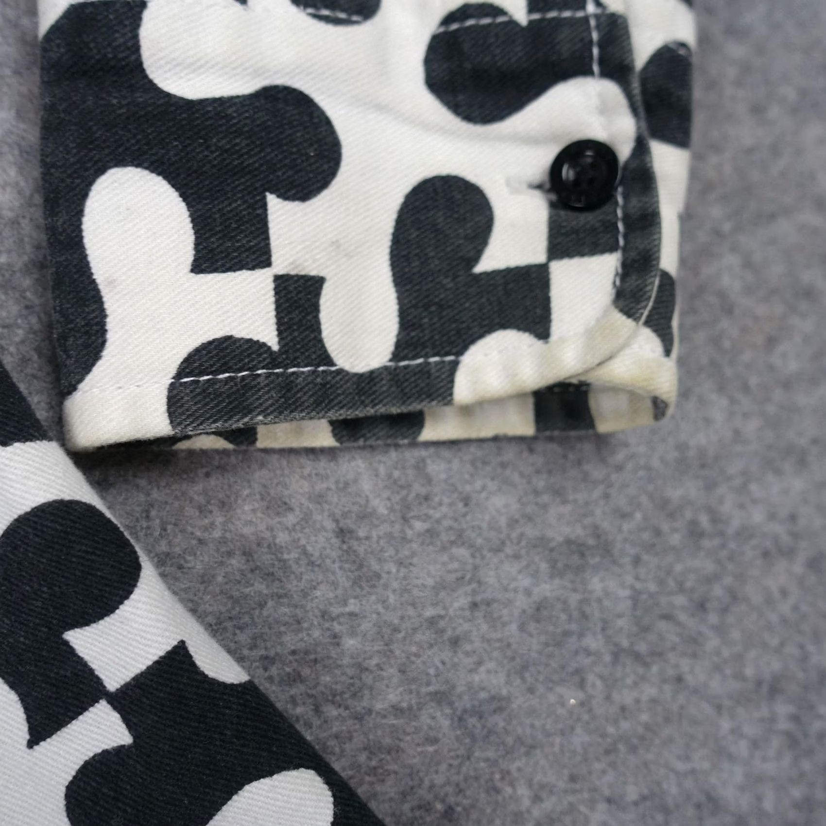 Obey VINTAGE OBEY Shirt Geometric Pattern Button-Up Long Sleeve Black White Mens Large Size US L / EU 52-54 / 3 - 5 Thumbnail