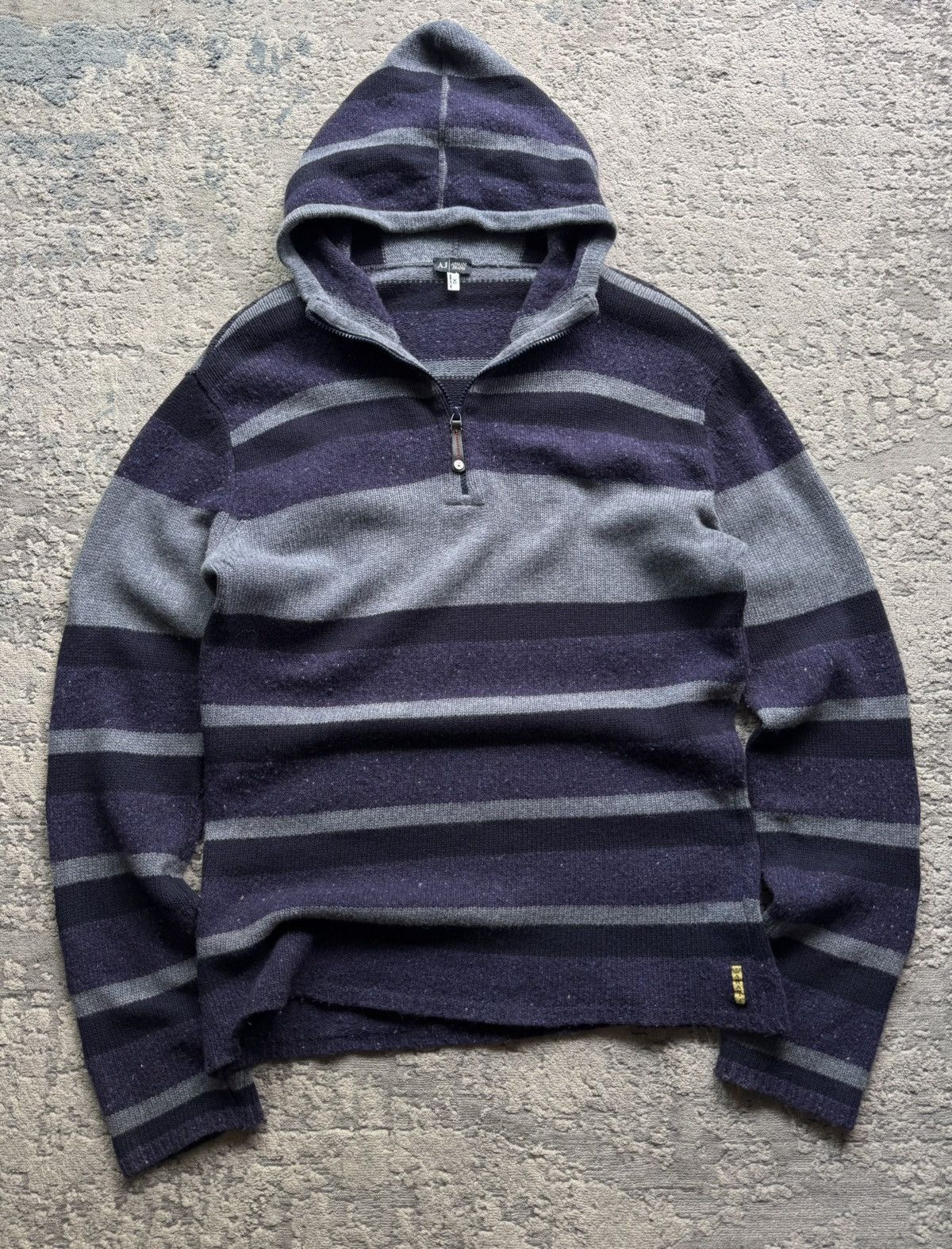 Armani Armani Jeans Vintage Hooded Wool Sweater Size L/Xl Size US XL / EU 56 / 4 - 1 Thumbnail