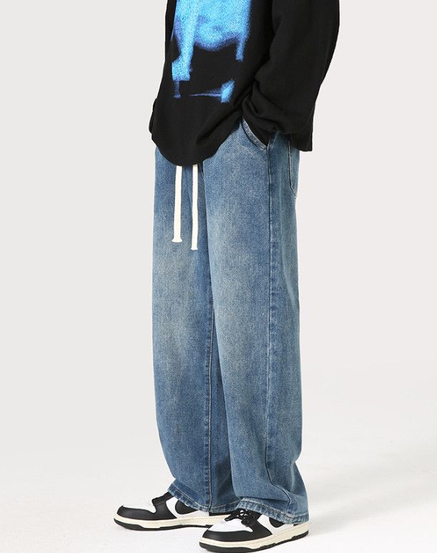 Japanese Brand Men's Japanese Retro Straight Leg Washed Jeans y2k Size US 32 / EU 48 - 2 Thumbnail