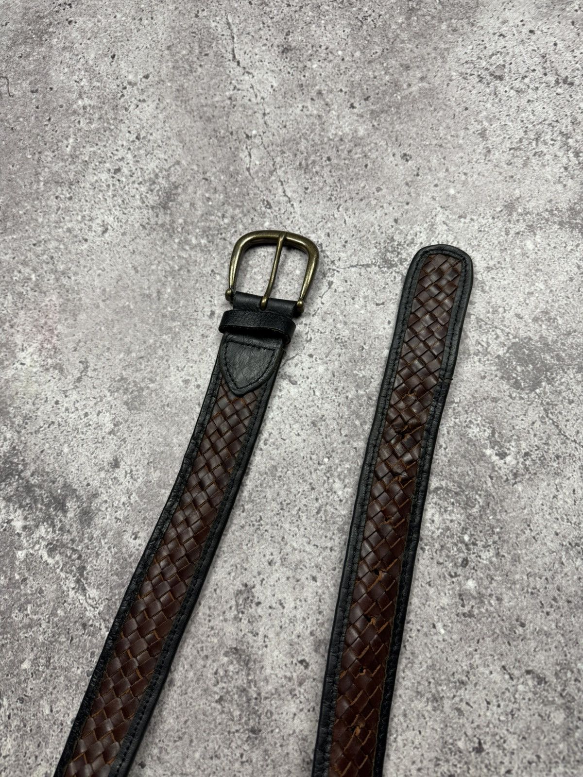 Japanese Brand 00’s NUMBER NINE BRAIDED JAPAN LEATHER Y2K BELT VINTAGE Size ONE SIZE - 9 Thumbnail