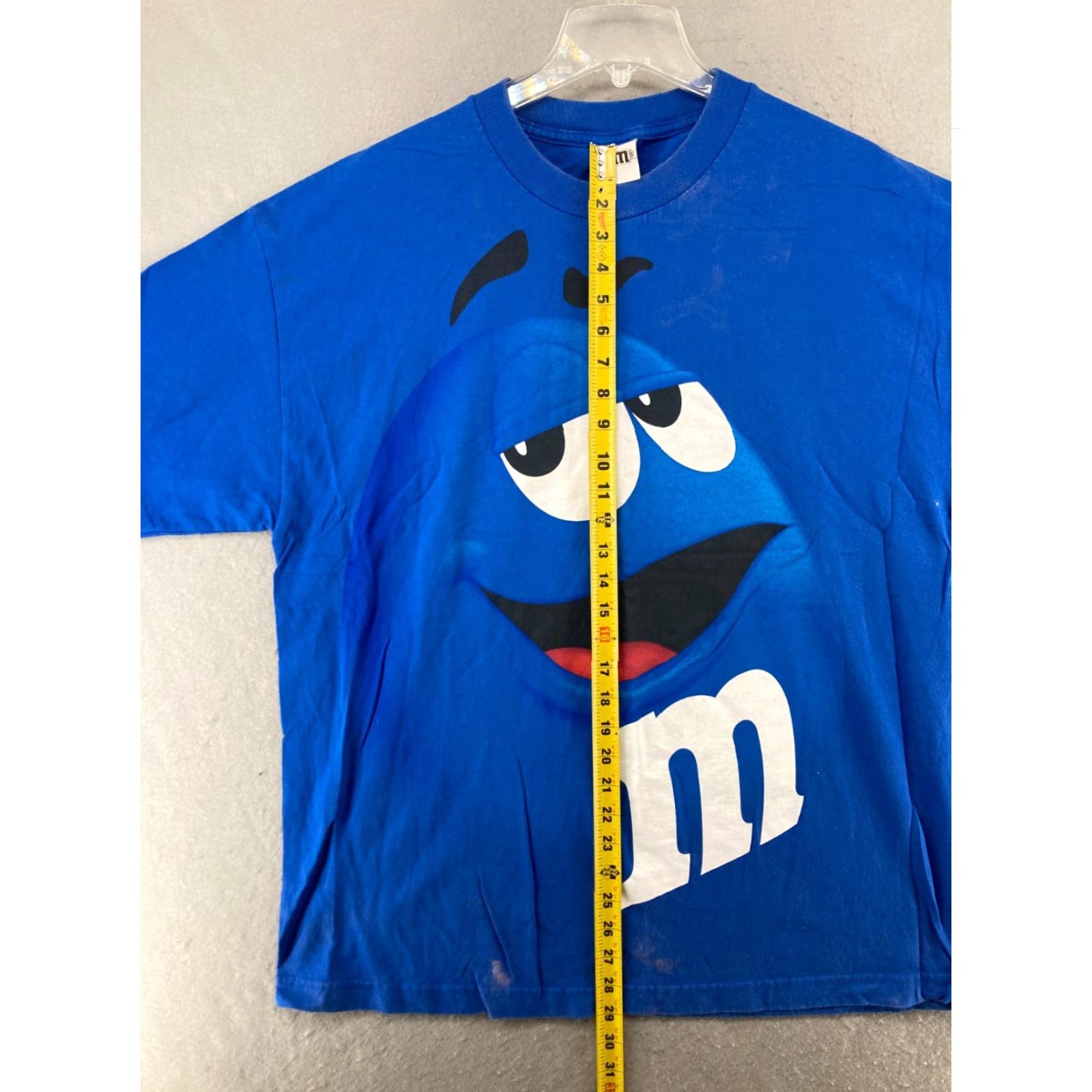 Vintage M&Ms Mens TShirt XL Blue Graphic Print Crew Neck Short Sleeve 90s Mens XL Blue T-Shirt Cotton Jersey Vintage No Size US XL / EU 56 / 4 - 3 Thumbnail