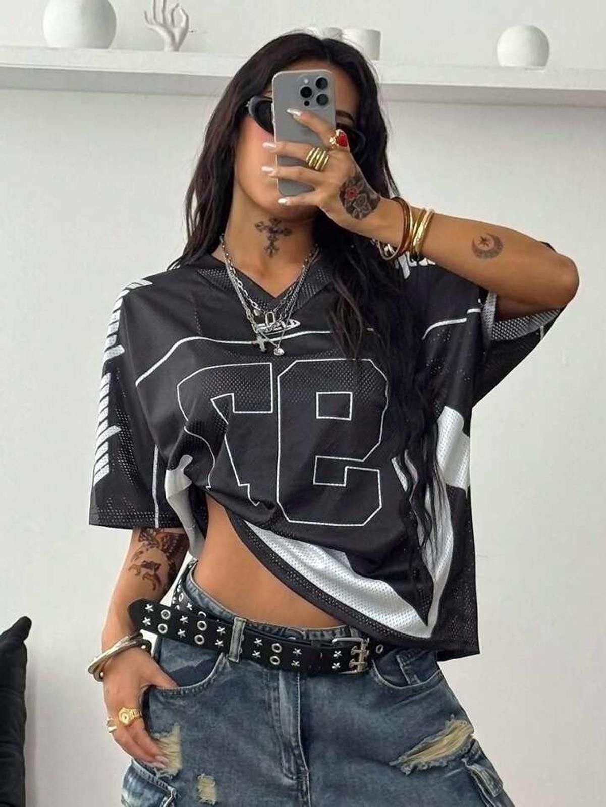 Other Black and White USA Mesh Number 97 Jersey Size ONE SIZE - 3 Thumbnail