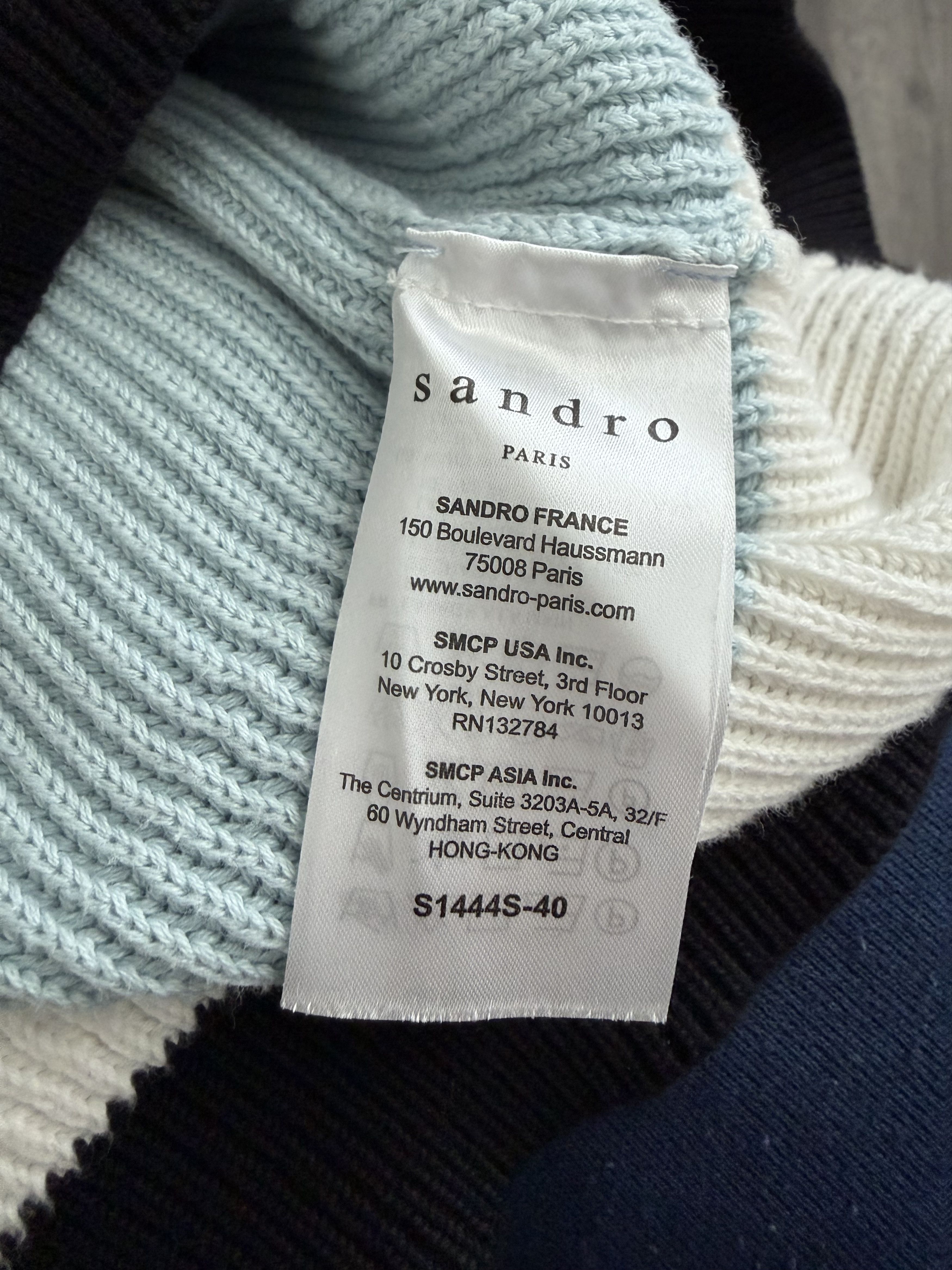 Sandro Sandro Striped Knit Sweater Size US L / EU 52-54 / 3 - 4 Thumbnail
