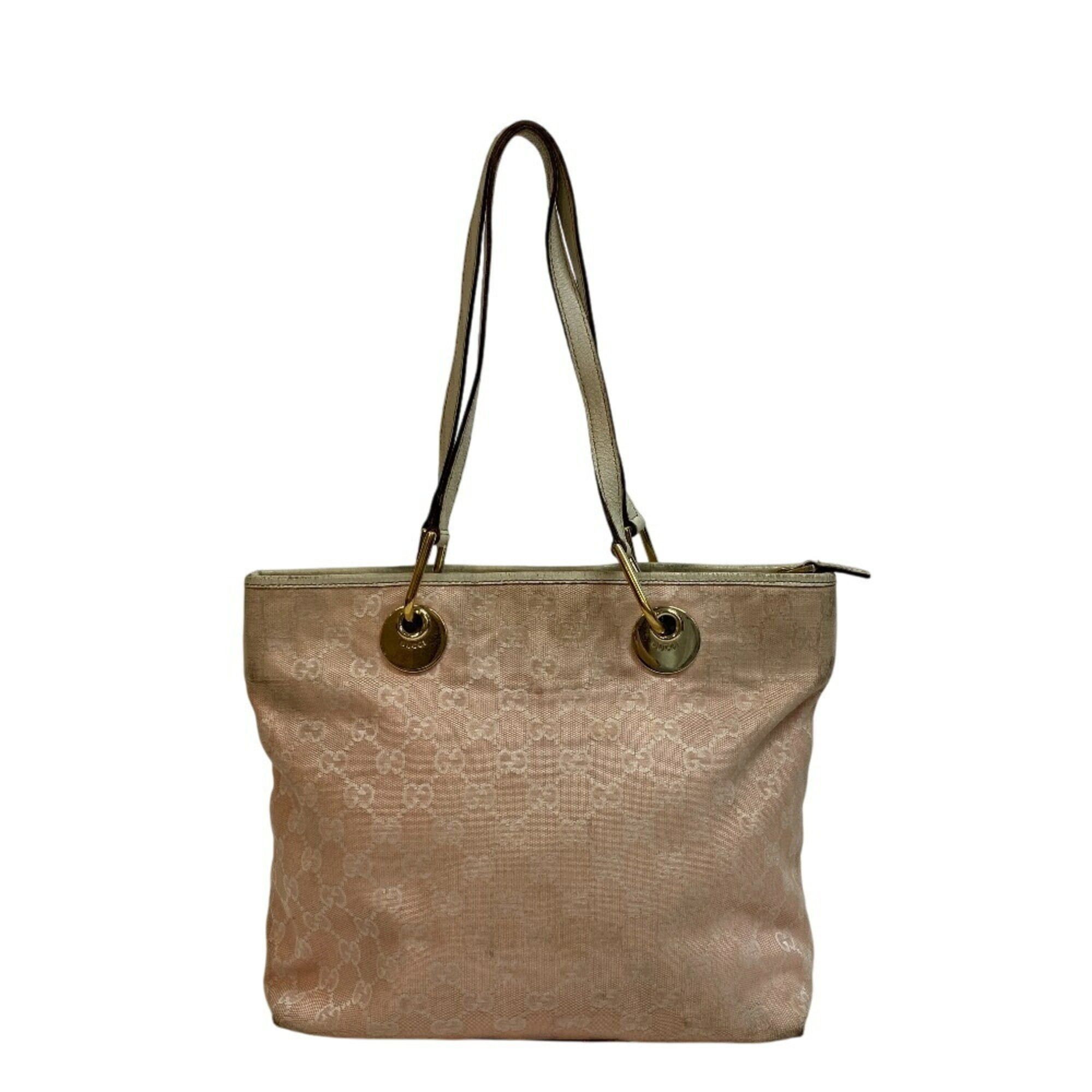 Gucci GUCCI 139552 GG Canvas Shoulder Tote Bag, Pink, Women's Size ONE SIZE - 1 Thumbnail