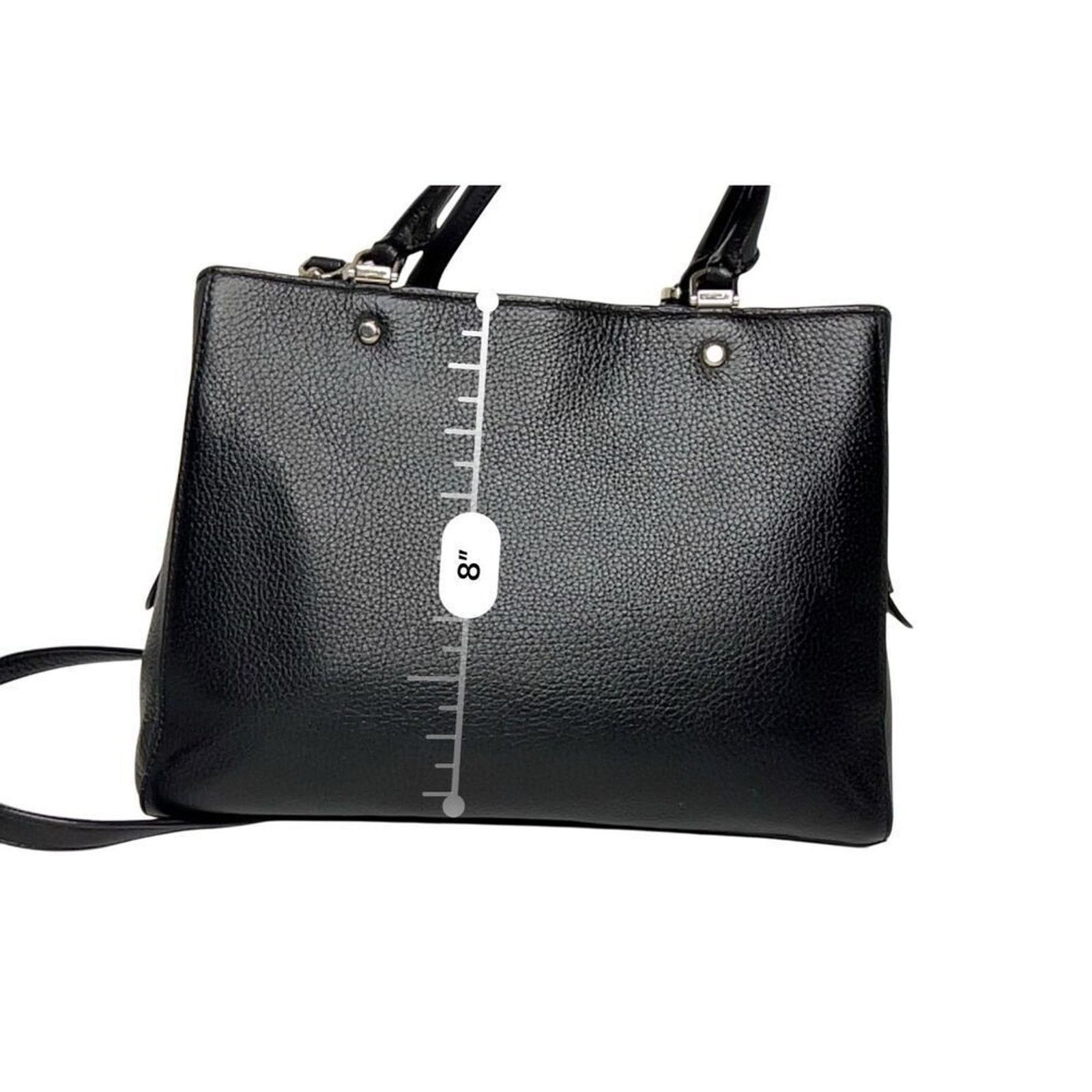 Kate Spade Kate Spade Leila Pebbled Leather Satchel Handbag Black $399 Size ONE SIZE - 7 Thumbnail