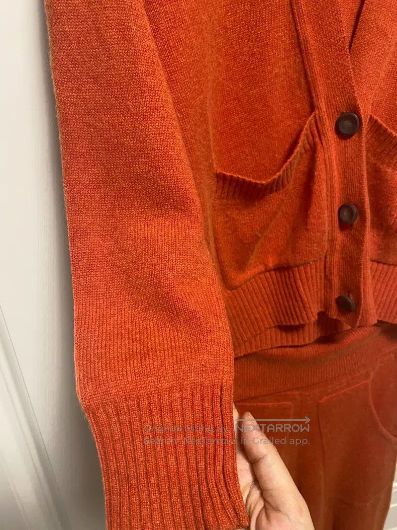 Hermes Hermes Cashmere orange suit Size XXS / US 00 / IT 34 - 3 Thumbnail