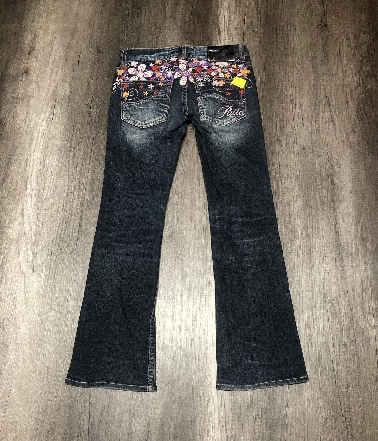 Japanese Brand Pasta Denim Jeans Flower Patch Size 29" - 25 Thumbnail